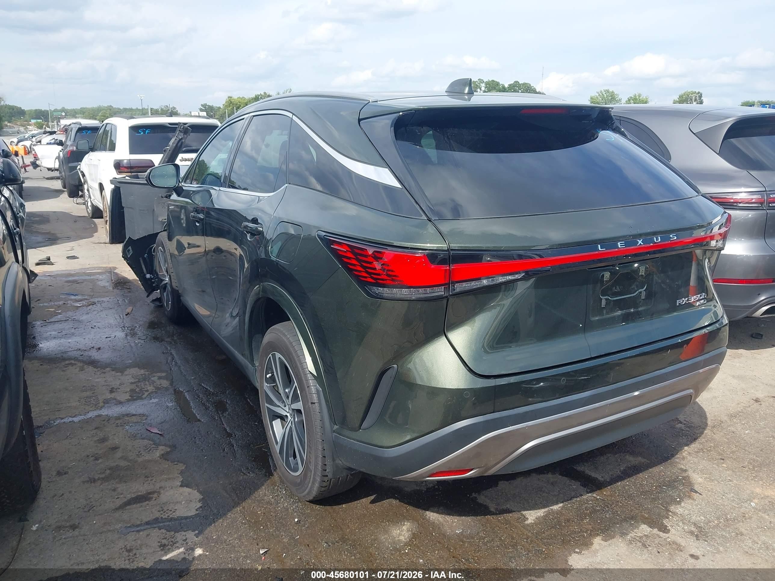 2025 Lexus Rx VIN 2T2BBMCA2SC069730 IAAI salvage auction — Front End, Salvage (North Carolina), sold $26,550 on 2026-08-17 (photo 3)