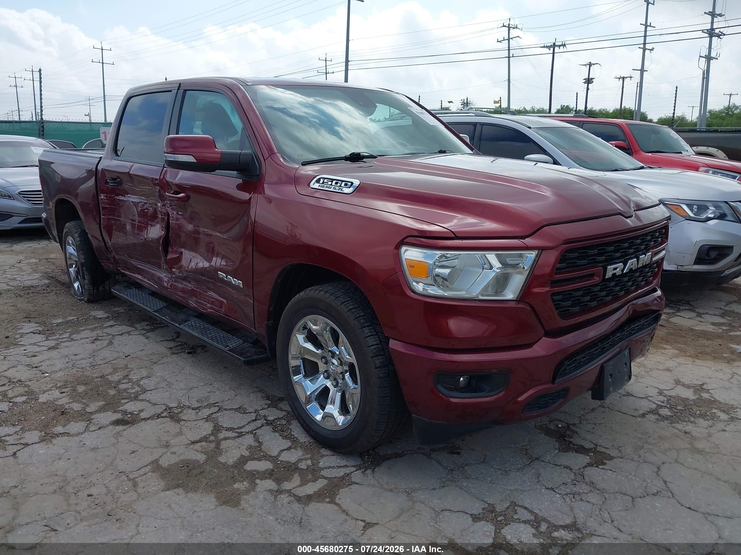 2022 Ram 1500 VIN 1C6RREFT7NN152421 — IAAI salvage auction photo