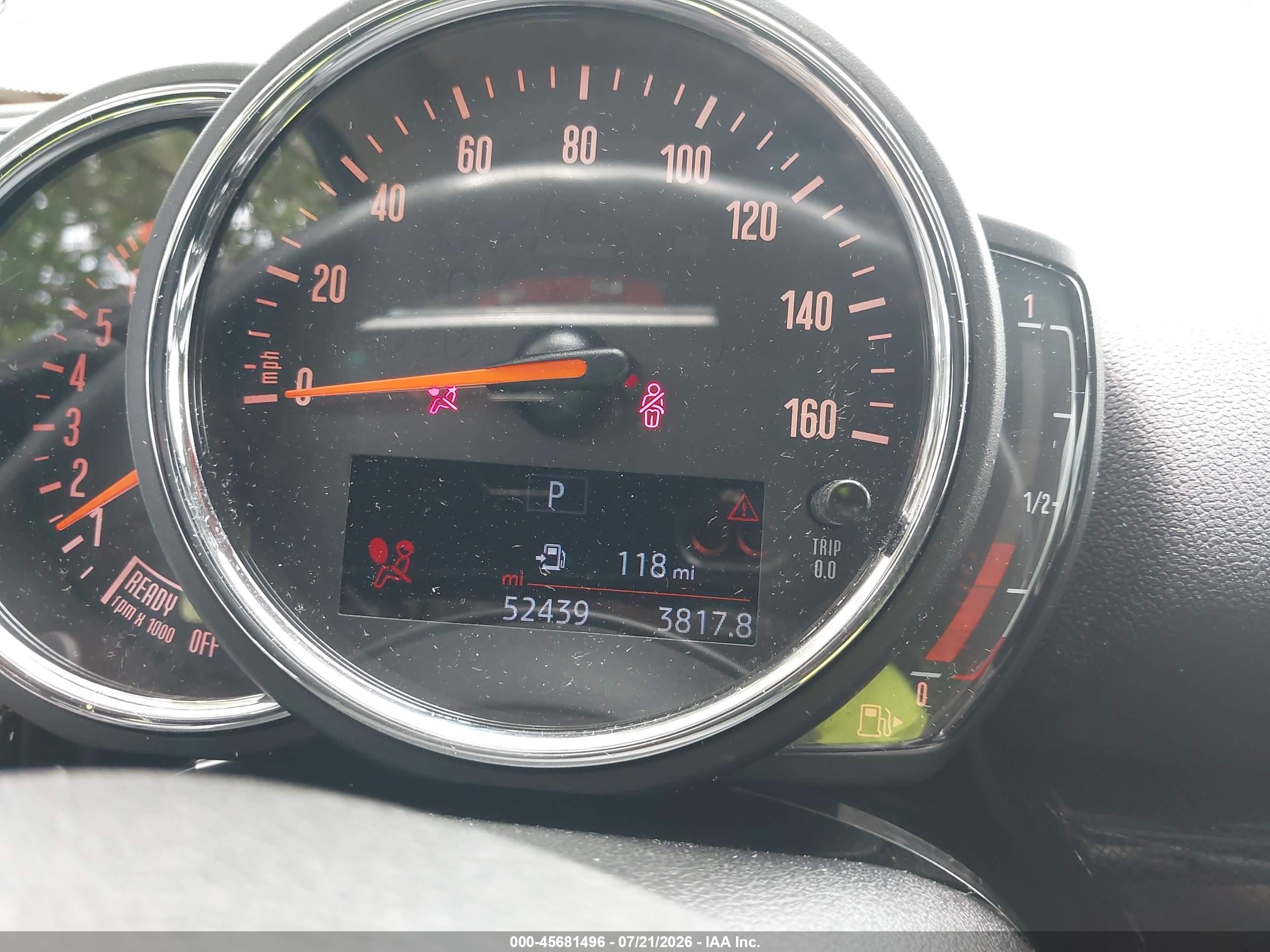 2020 Mini Cooper Clubman VIN WMWXJ1C02L2M12326 IAAI salvage auction — Front End, Salvage (Virginia), sold $2,650 on 2026-09-23 (photo 7)