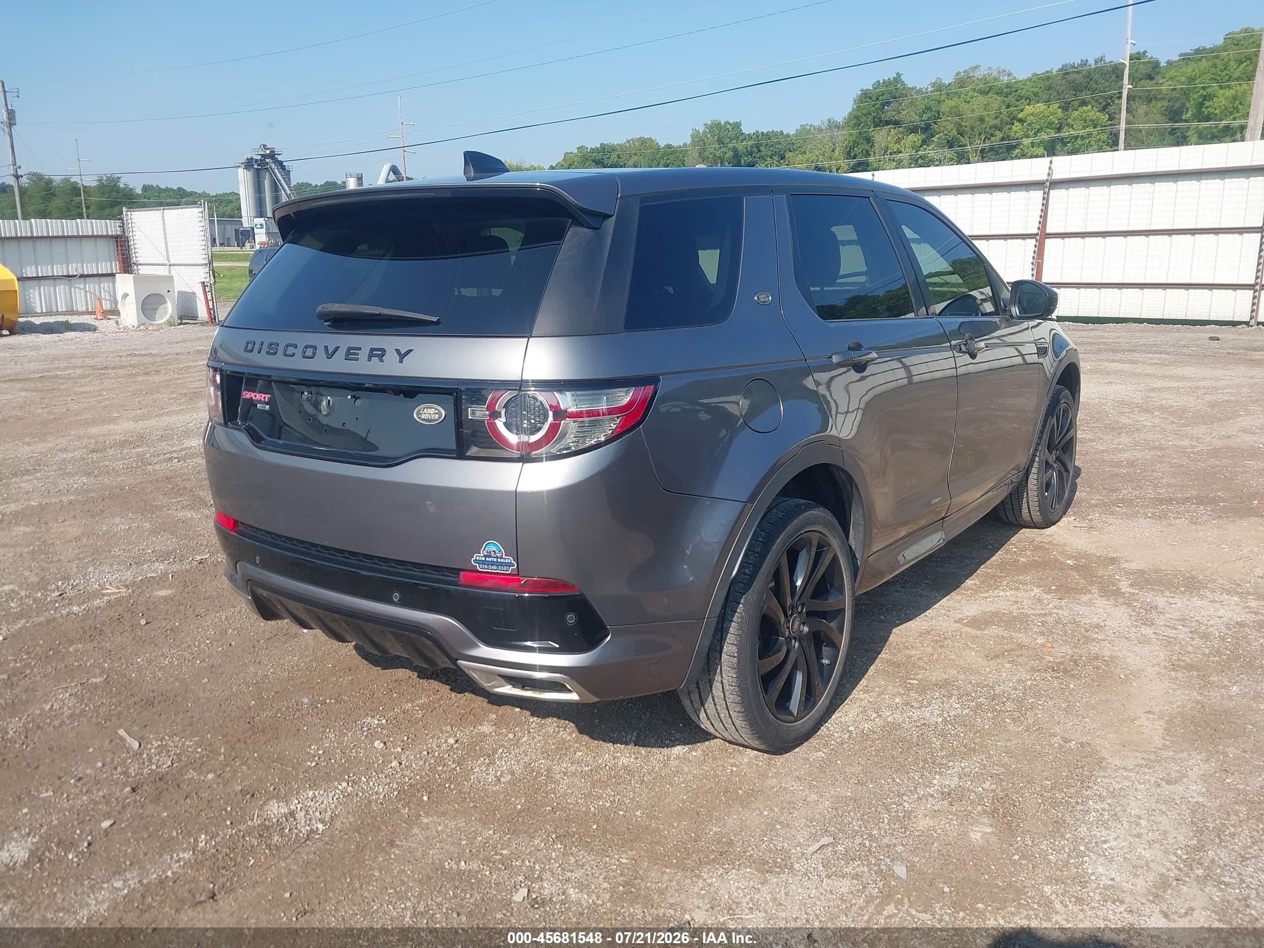 2017 Land Rover Discovery Sport VIN SALCR2BGXHH654146 IAAI salvage auction — Side, Salvage (Iowa), sold $4,550 on 2026-09-14 (photo 4)