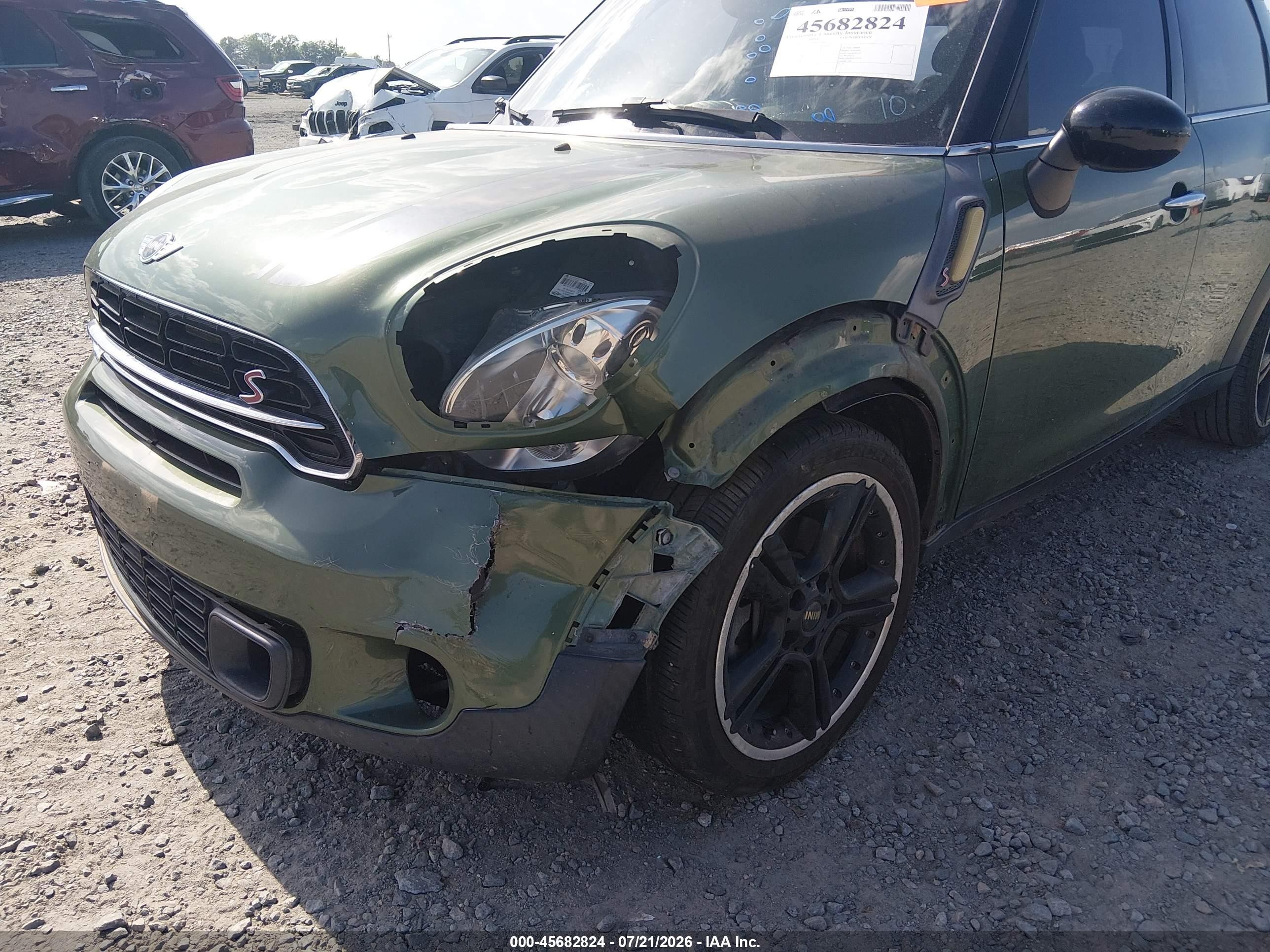 2015 Mini Countryman VIN WMWZC3C53FWT03509 IAAI salvage auction — Front End, Clear (Arkansas), sold $550 on 2026-09-09 (photo 6)