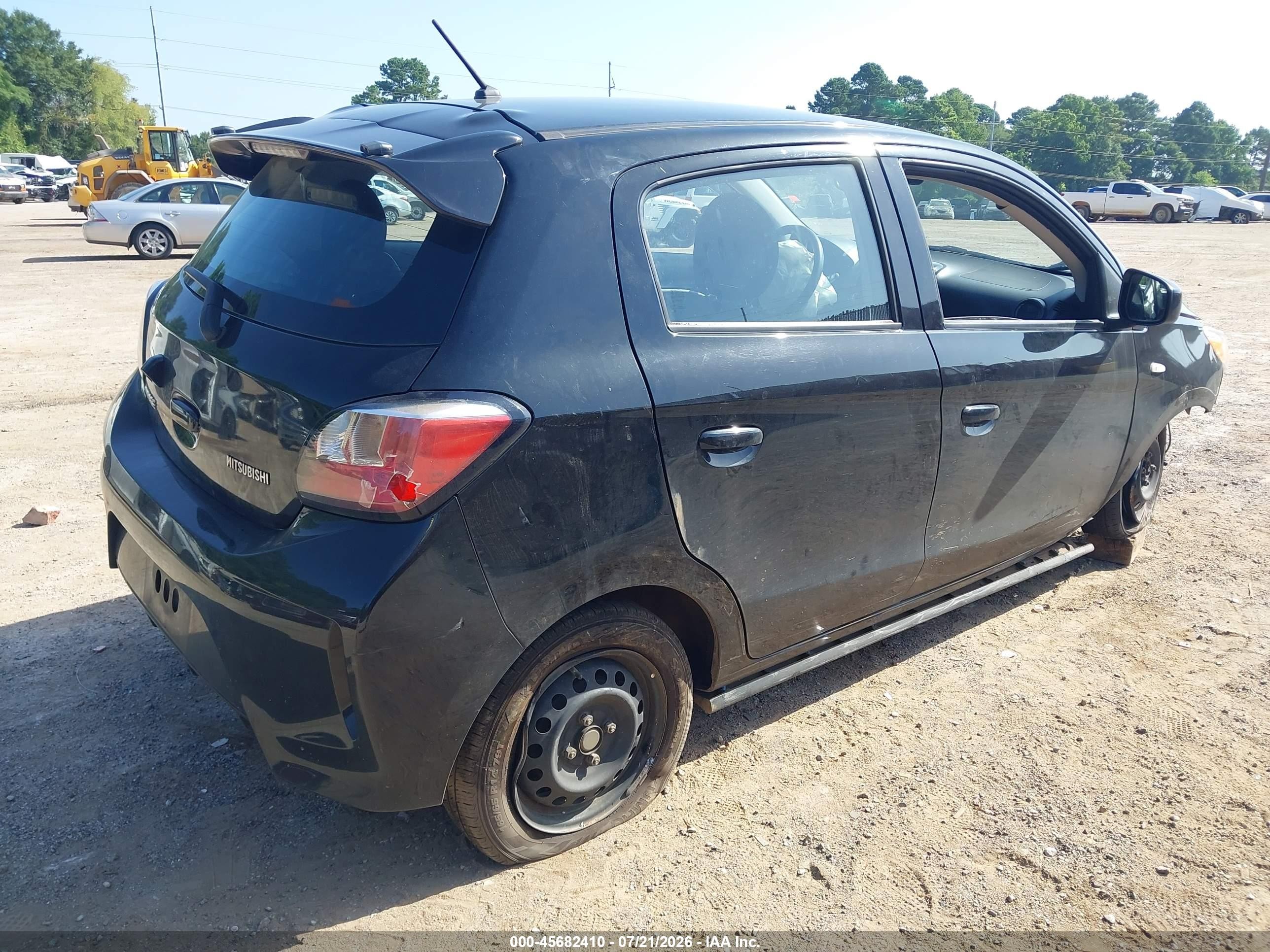 2021 Mitsubishi Mirage VIN ML32AUHJ3MH012003 IAAI salvage auction — Front End, Salvage (Texas), sold $650 on 2026-09-19 (photo 4)
