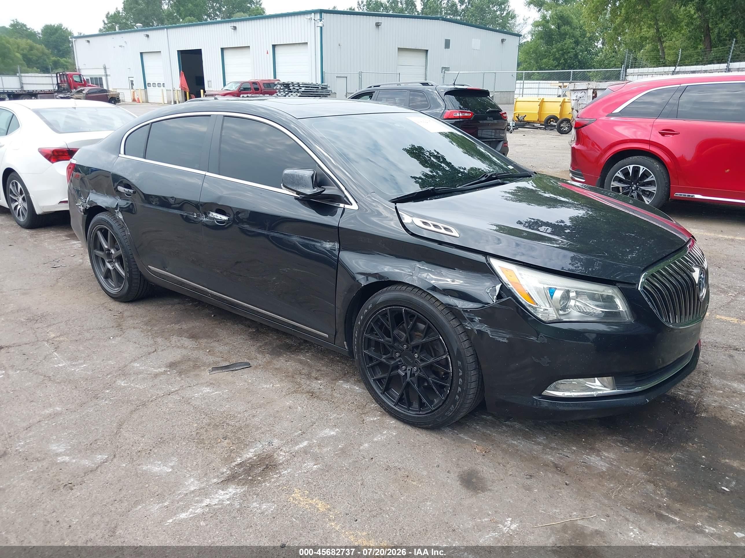 2014 Buick Lacrosse VIN 1G4GD5G3XEF131355 IAAI salvage auction — Side, Clear (Michigan), sold $850 on 2026-09-08 (photo 1)