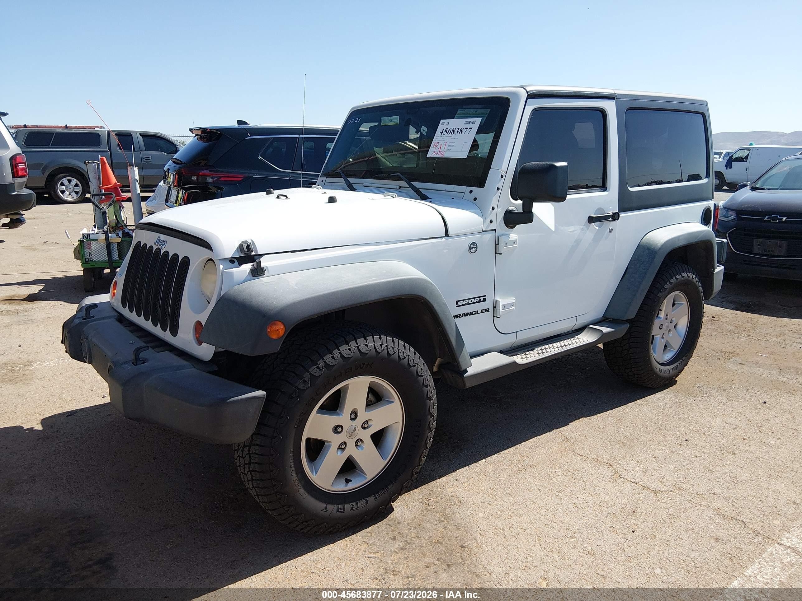 2012 Jeep Wrangler / VIN 1C4AJWAG1CL235025 IAAI salvage auction — Unknown, Original (Texas), sold $5,125 on 2026-09-14 (photo 2)