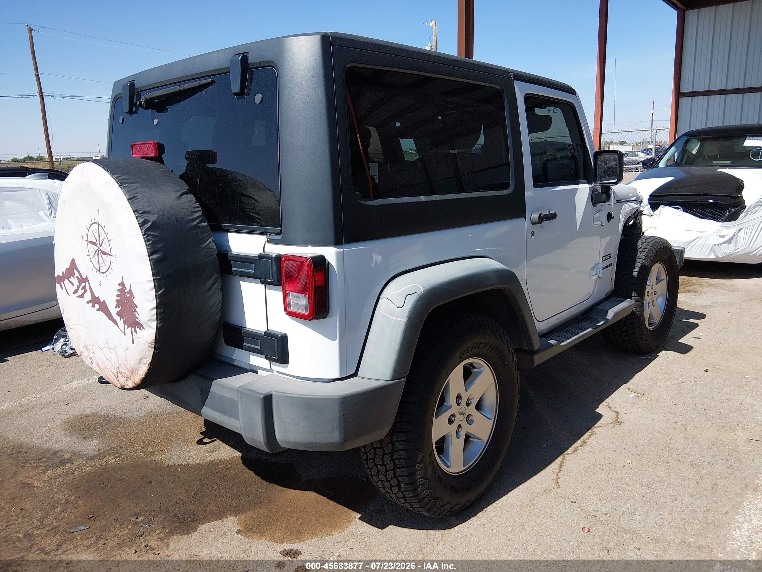 2012 Jeep Wrangler / VIN 1C4AJWAG1CL235025 IAAI salvage auction — Unknown, Original (Texas), sold $5,125 on 2026-09-14 (photo 4)