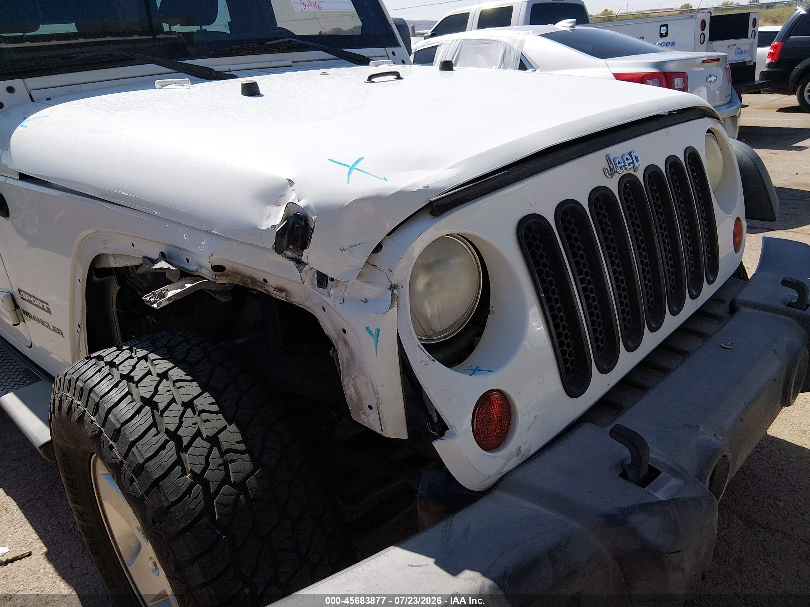 2012 Jeep Wrangler / VIN 1C4AJWAG1CL235025 IAAI salvage auction — Unknown, Original (Texas), sold $5,125 on 2026-09-14 (photo 6)