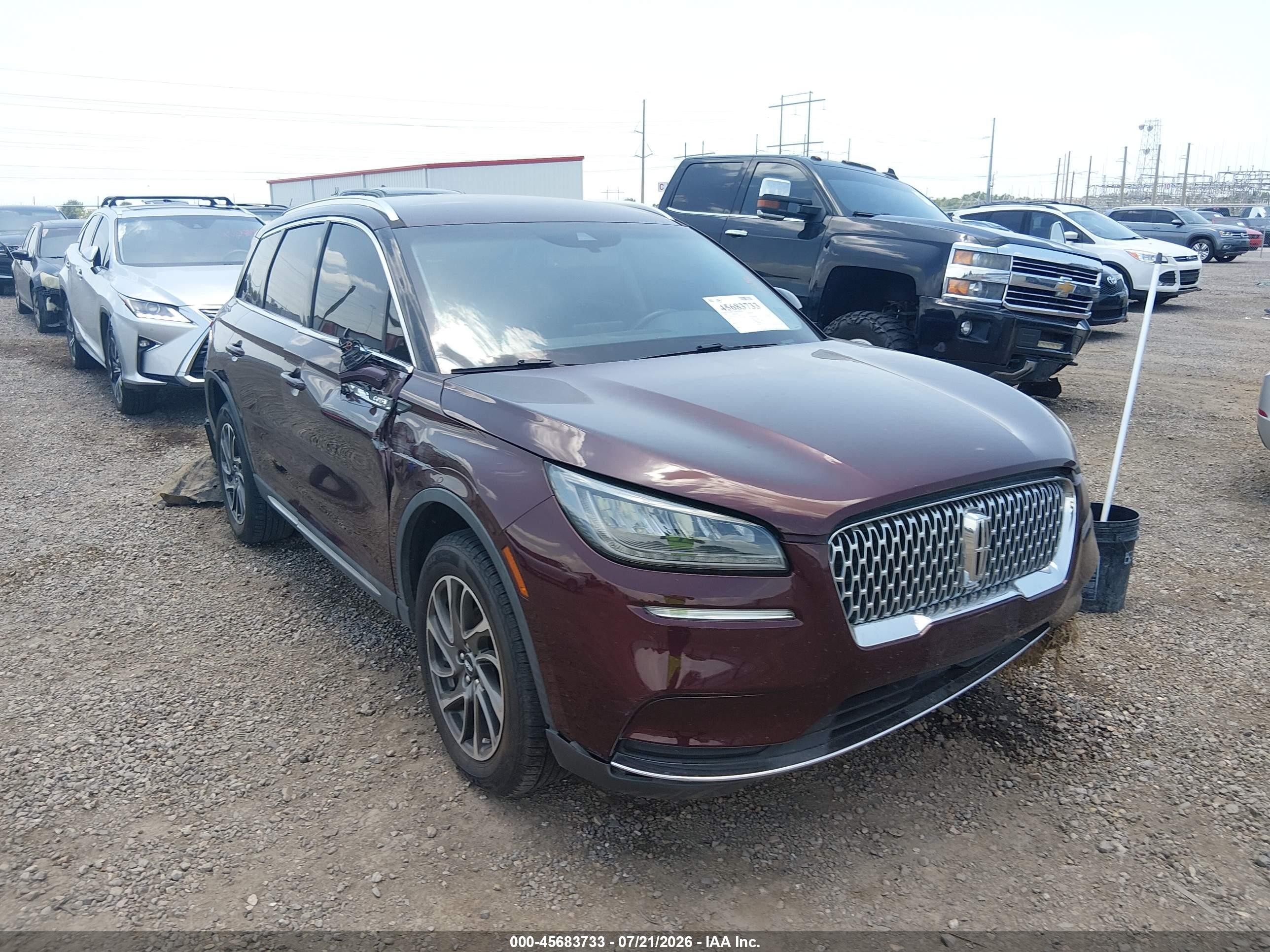 2020 Lincoln Corsair VIN 5LMCJ1C94LUL11544 IAAI salvage auction — Front & Rear, Salvage (Louisiana), sold $2,900 on 2026-09-02 (photo 1)