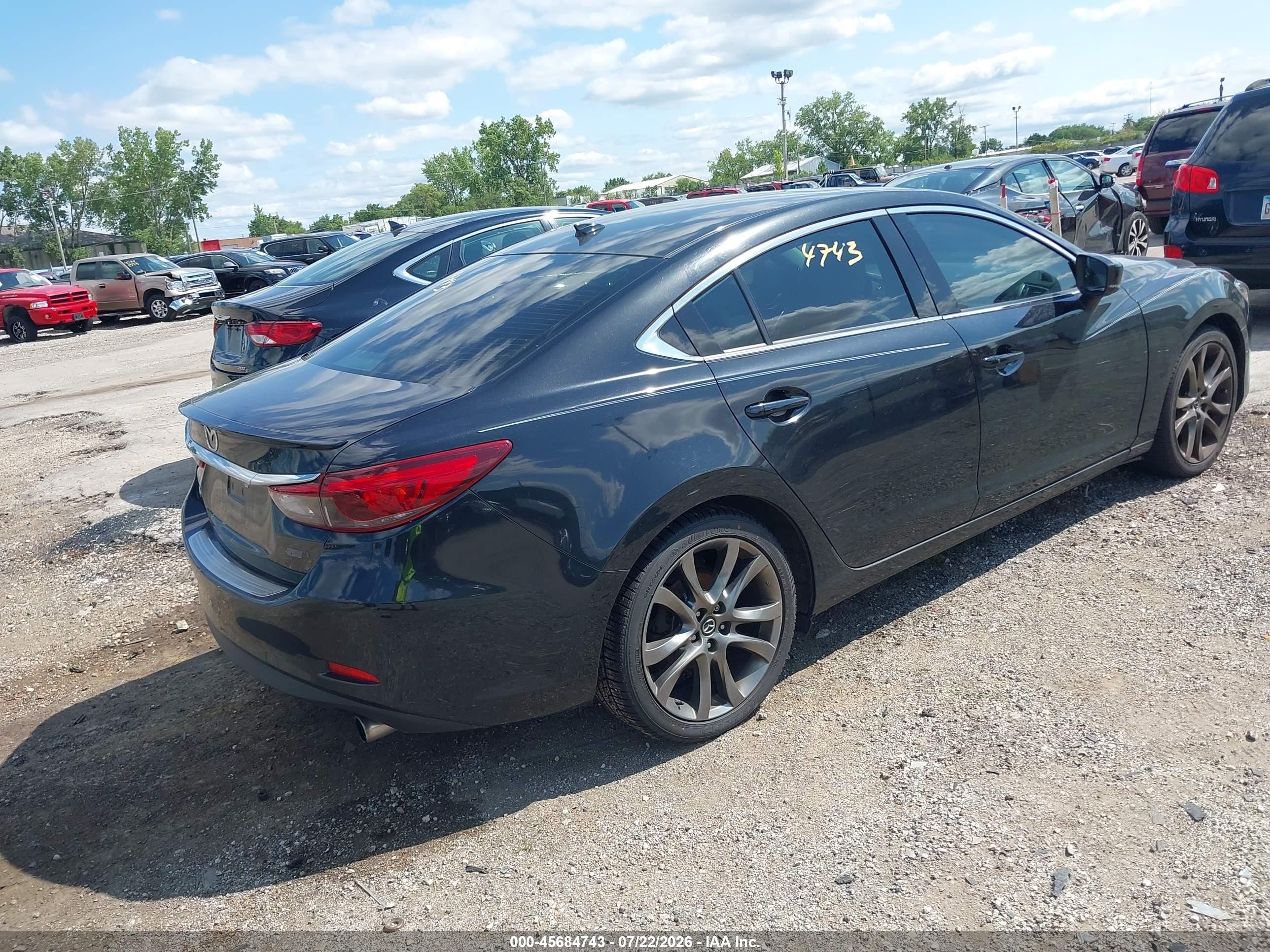 2017 Mazda 6 VIN JM1GL1W58H1104546 IAAI salvage auction — Water/Flood, Salvage (Illinois), sold $2,000 on 2026-09-08 (photo 4)