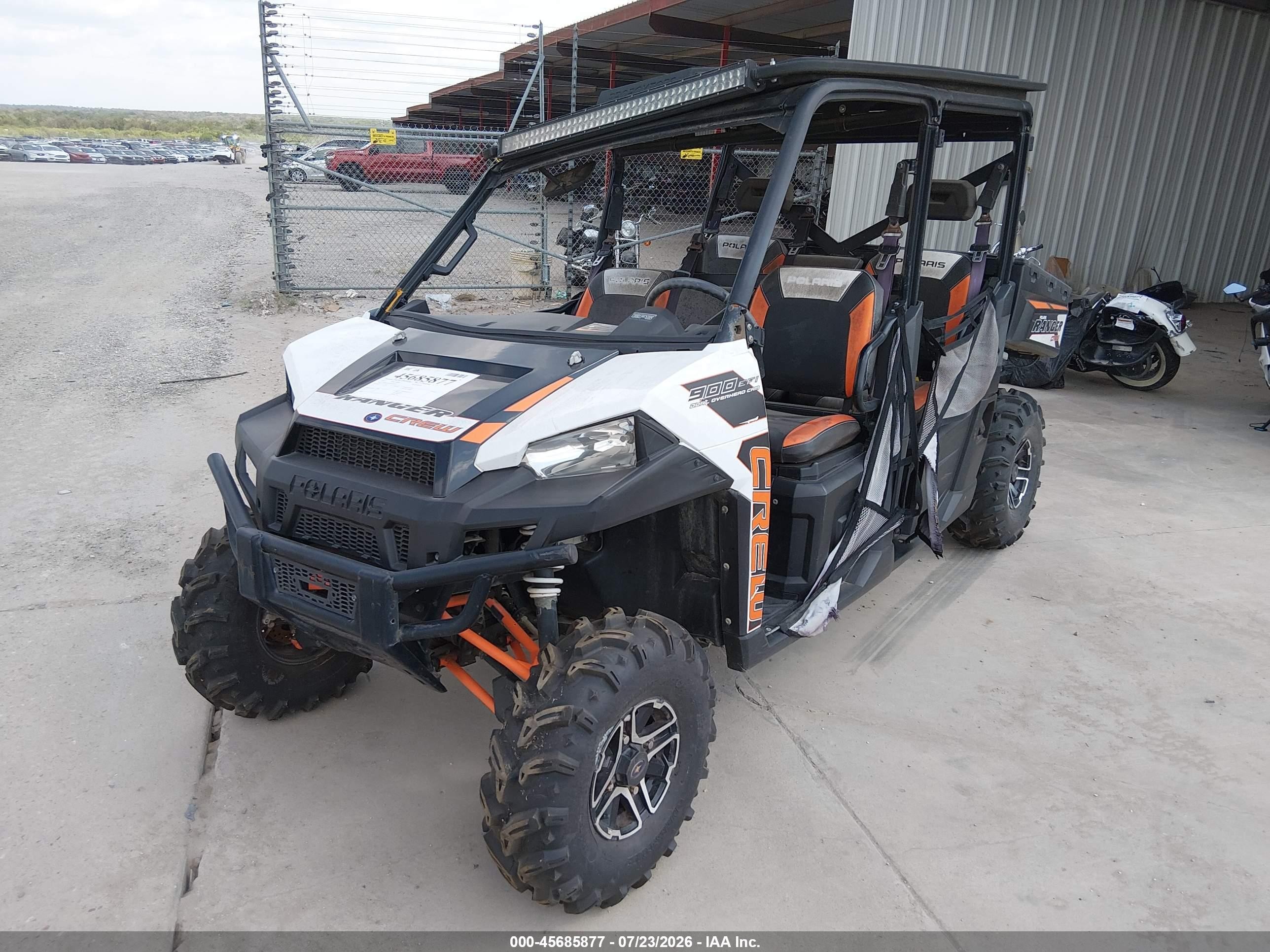 2015 Polaris Ranger VIN 3NSRUZ879FG497781 IAAI salvage auction — Unknown, Salvage (Texas), sold $2,400 on 2026-09-10 (photo 2)