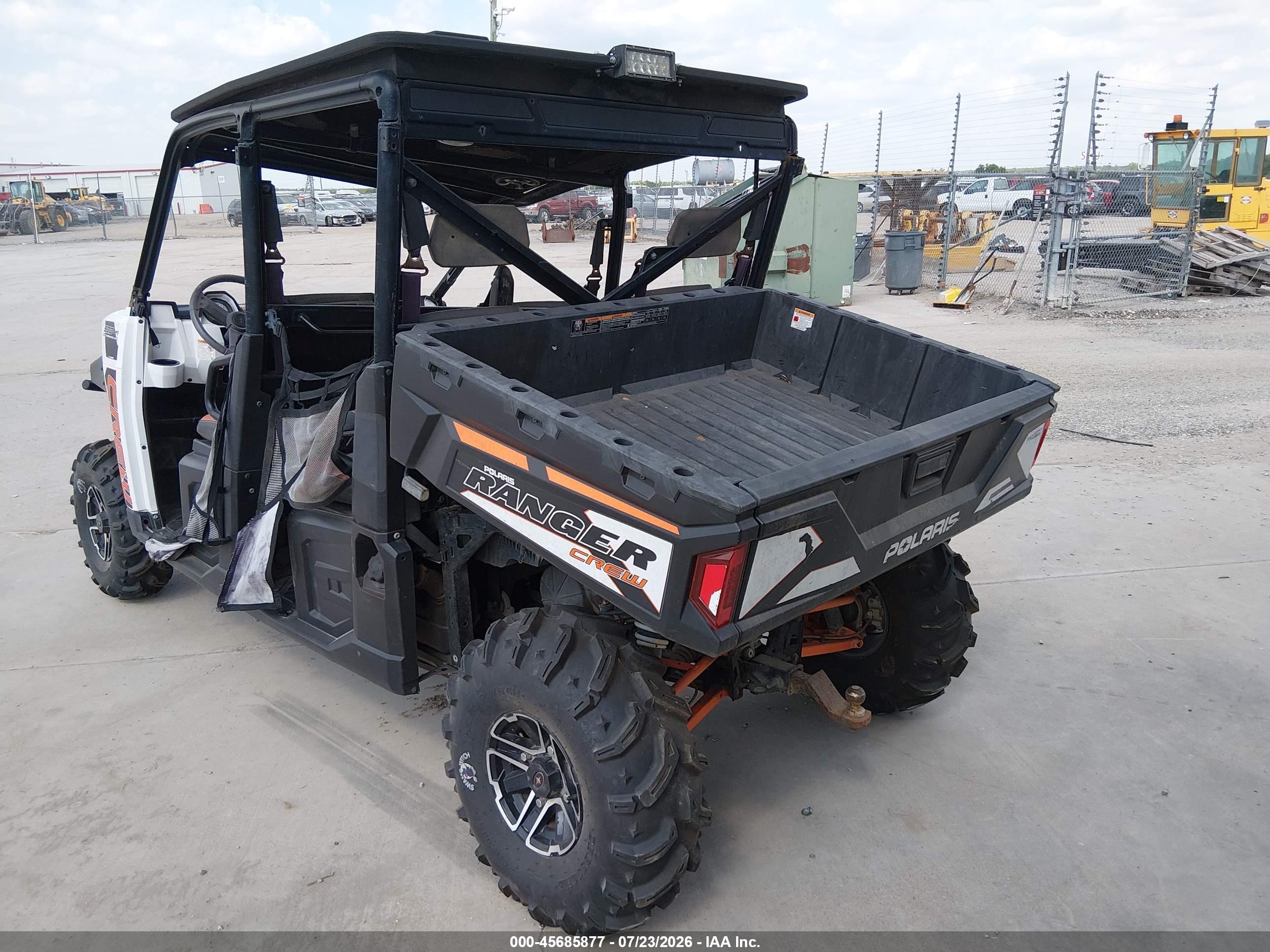 2015 Polaris Ranger VIN 3NSRUZ879FG497781 IAAI salvage auction — Unknown, Salvage (Texas), sold $2,400 on 2026-09-10 (photo 3)