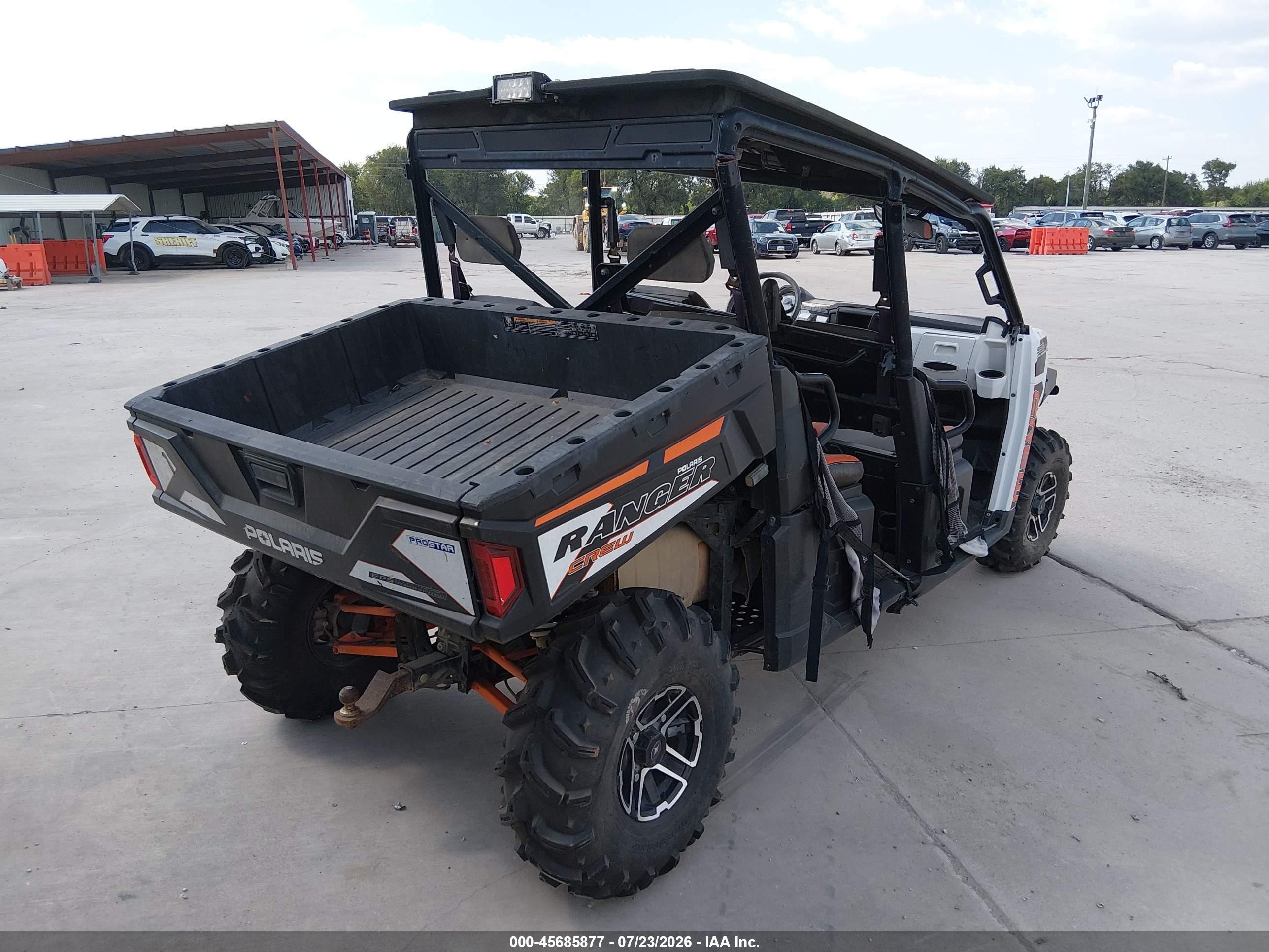 2015 Polaris Ranger VIN 3NSRUZ879FG497781 IAAI salvage auction — Unknown, Salvage (Texas), sold $2,400 on 2026-09-10 (photo 4)