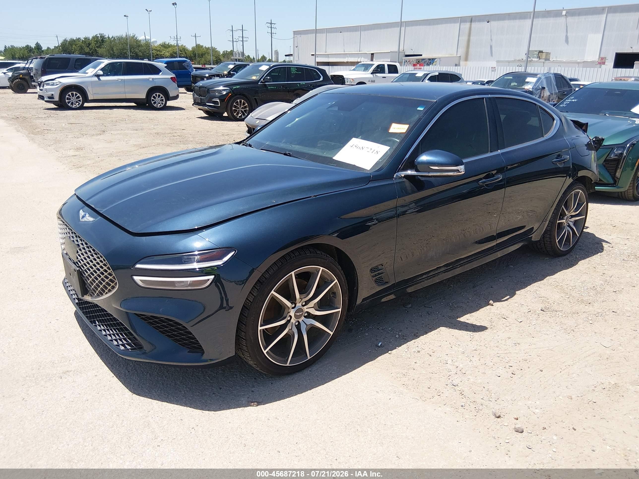 2023 Genesis G70 VIN KMTG34TA3PU124298 IAAI salvage auction — Rear End, Original (Texas), sold $8,800 on 2026-09-19 (photo 2)