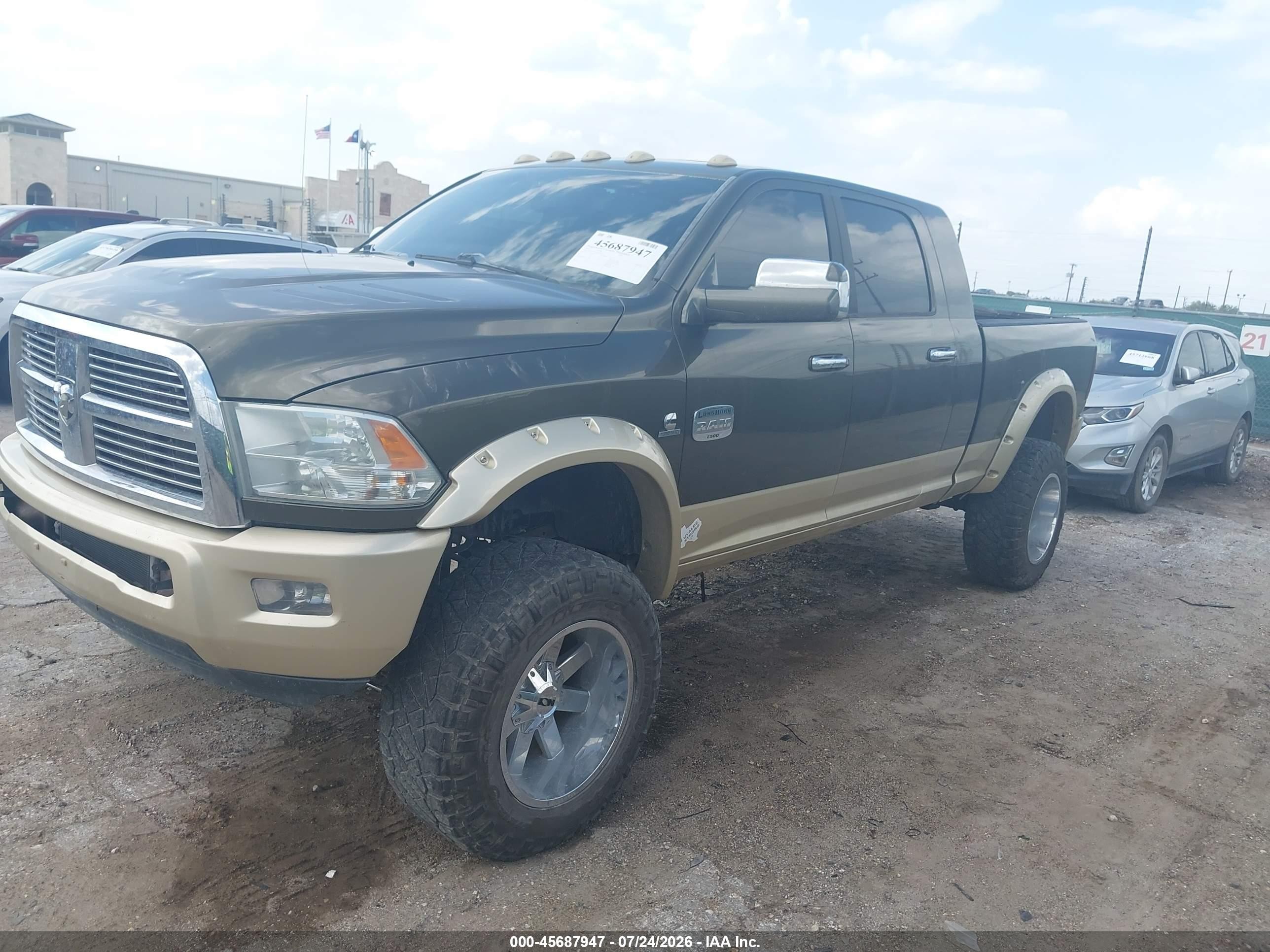 2012 Ram 2500 VIN 3C6UD5PL1CG132694 IAAI salvage auction — Undercarriage, Original (Texas), sold $12,100 on 2026-09-24 (photo 2)