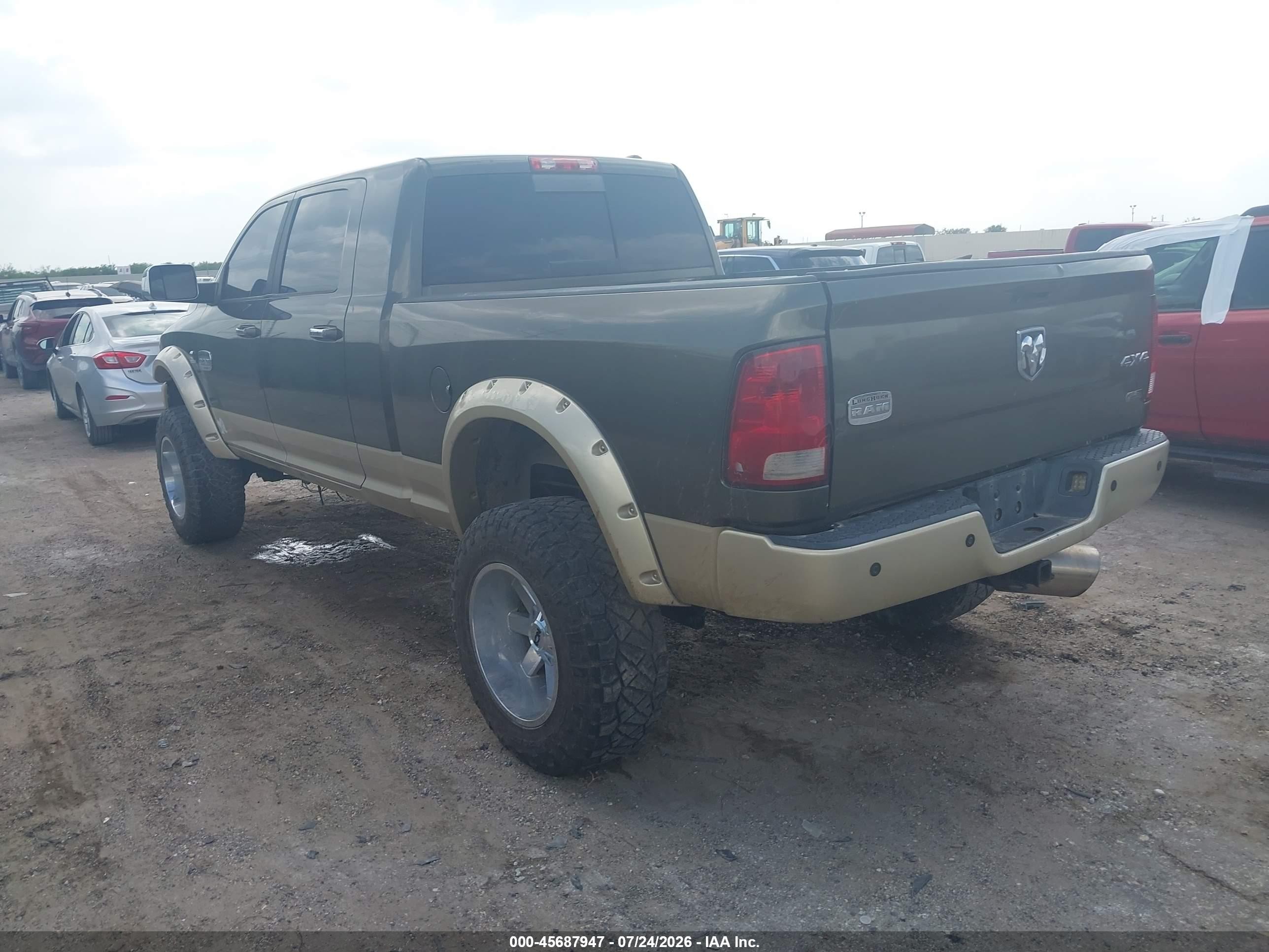 2012 Ram 2500 VIN 3C6UD5PL1CG132694 IAAI salvage auction — Undercarriage, Original (Texas), sold $12,100 on 2026-09-24 (photo 3)