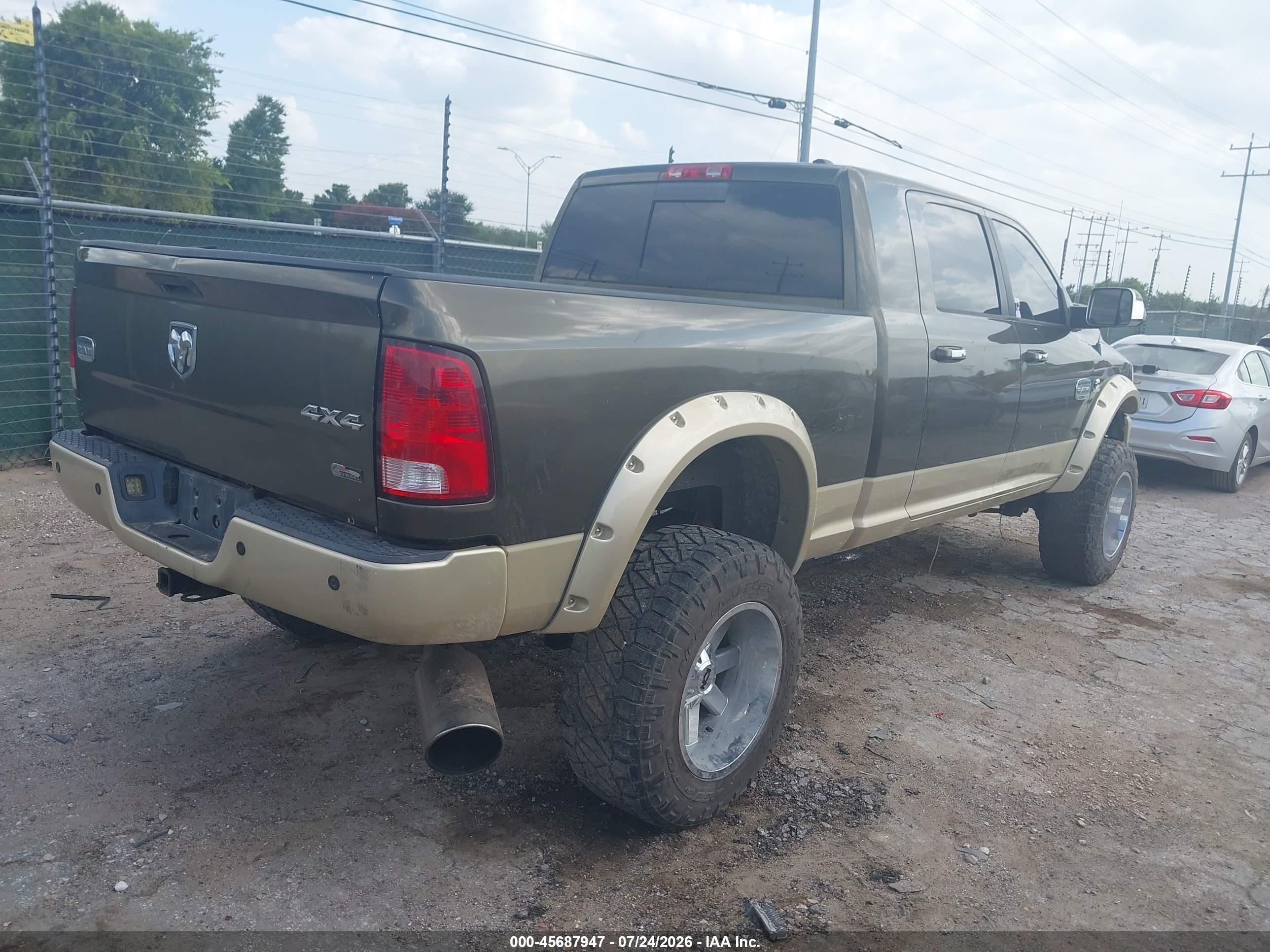 2012 Ram 2500 VIN 3C6UD5PL1CG132694 IAAI salvage auction — Undercarriage, Original (Texas), sold $12,100 on 2026-09-24 (photo 4)