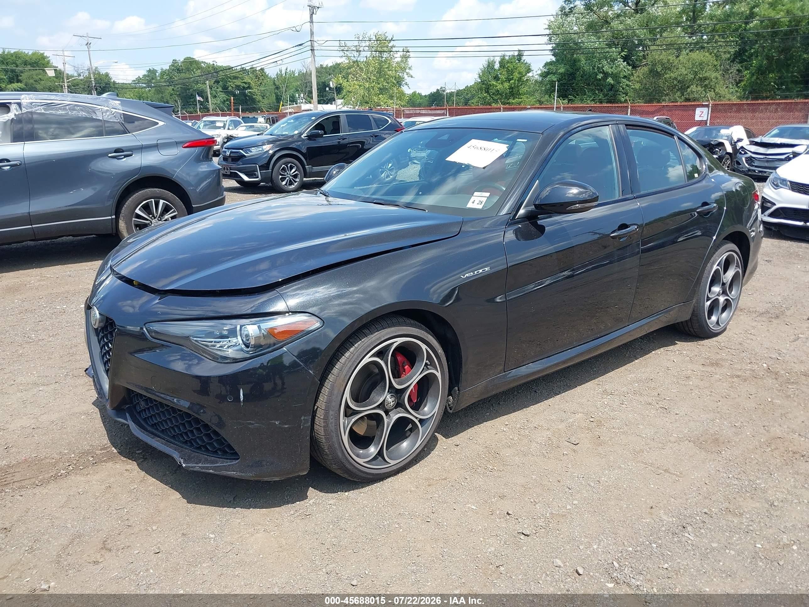 2023 Alfa Romeo Giulia VIN ZARFANBN5P7674360 IAAI salvage auction — Water/Flood, Salvage (Idaho), sold $7,900 on 2026-09-19 (photo 2)