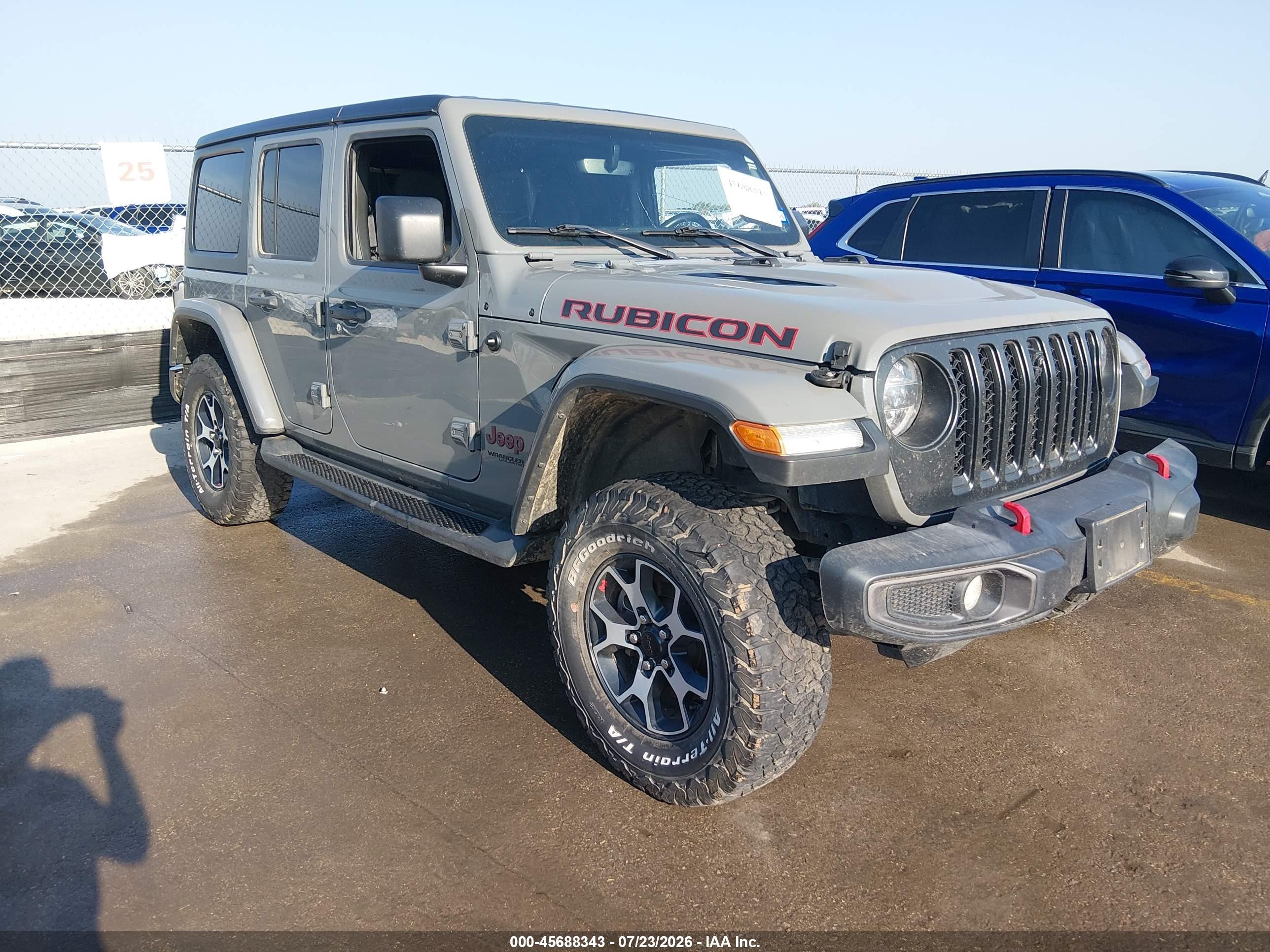 2022 Jeep Wrangler Unlimited VIN 1C4HJXFG6NW225704 — IAAI salvage auction photo
