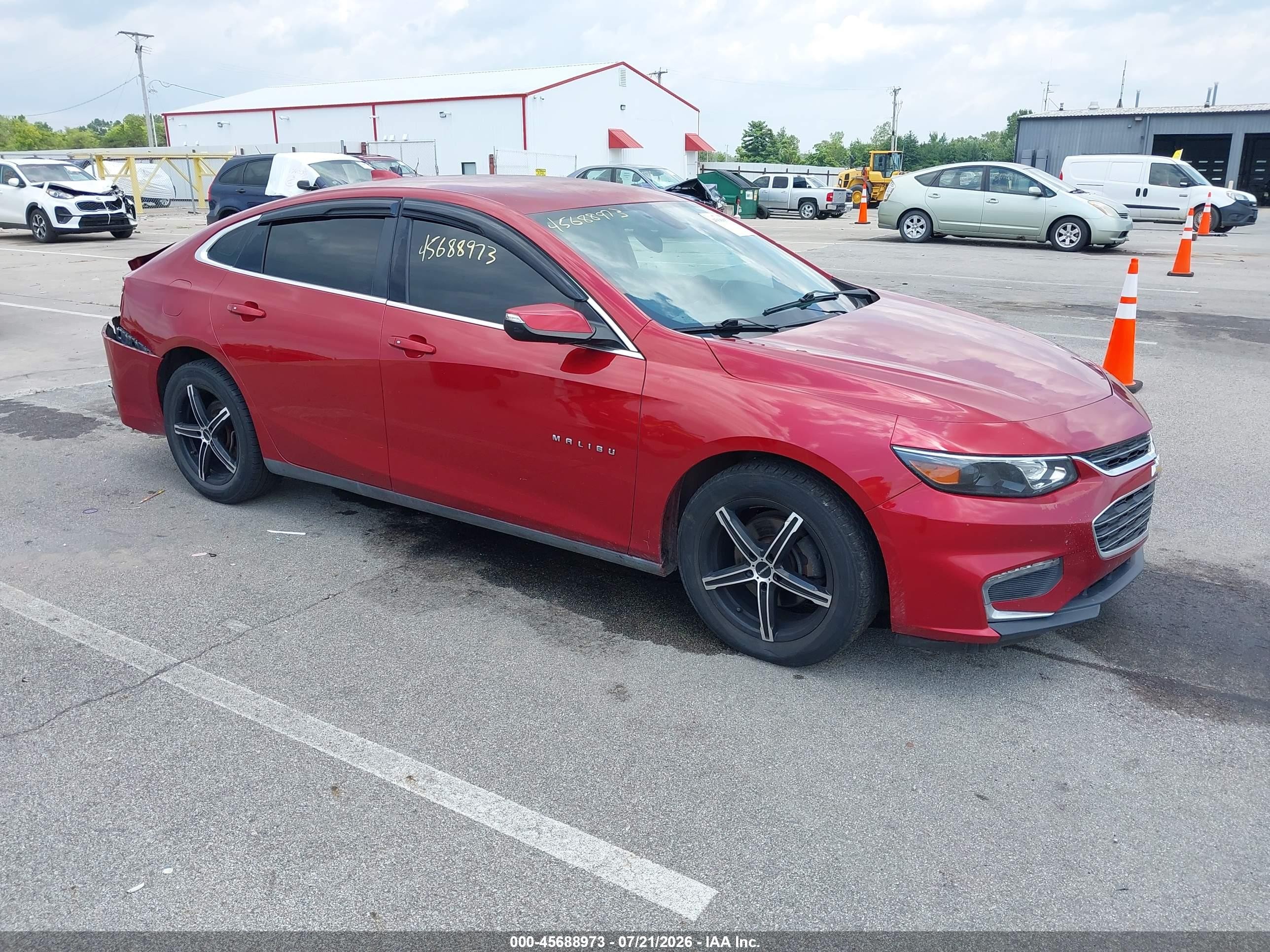 2016 Chevrolet Malibu VIN 1G1ZE5ST5GF278972 IAAI salvage auction — Rear End, Clear (Indiana), sold $1,050 on 2026-09-04 (photo 1)