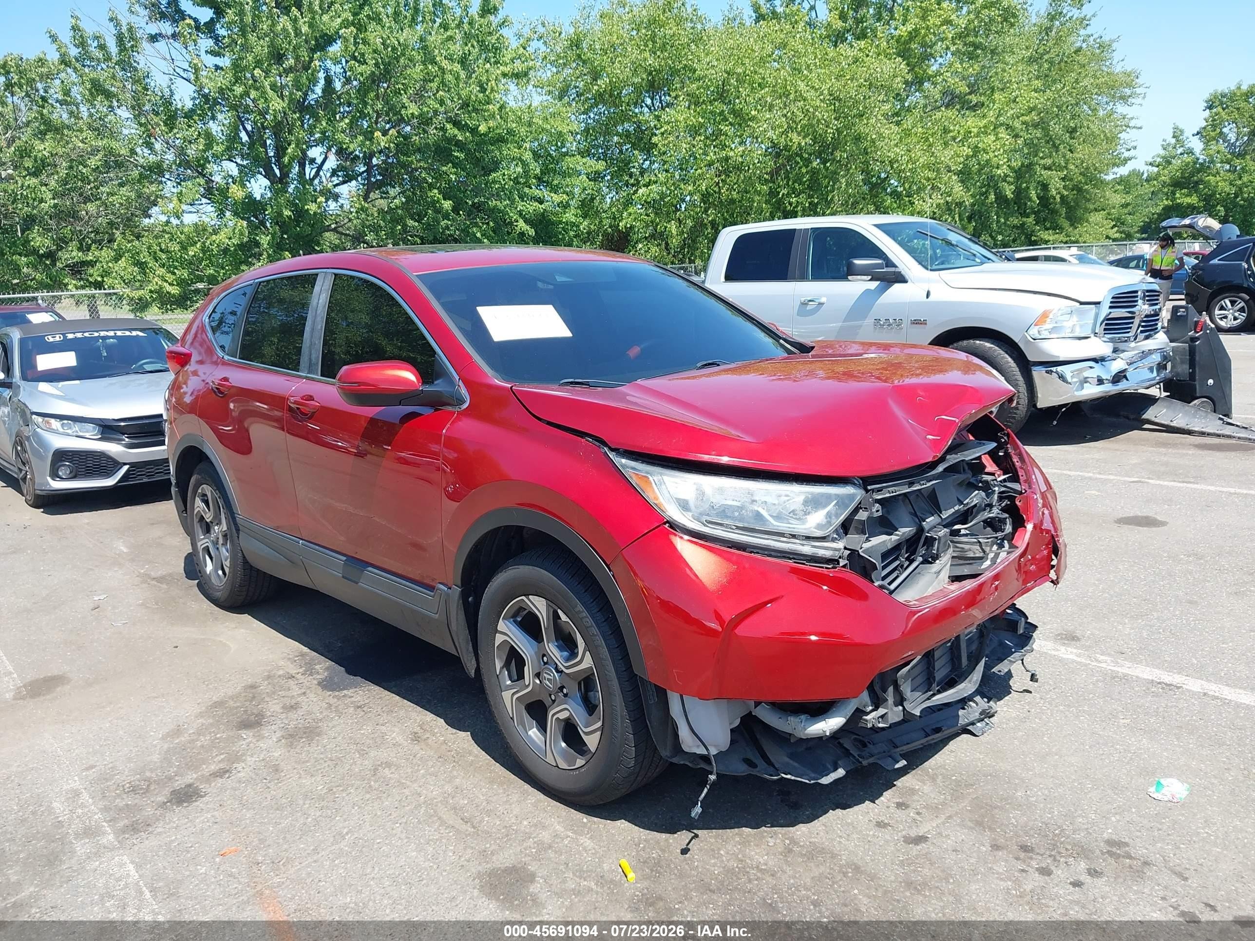 2019 Honda CR-V VIN 5J6RW2H82KL012951 — IAAI salvage auction photo