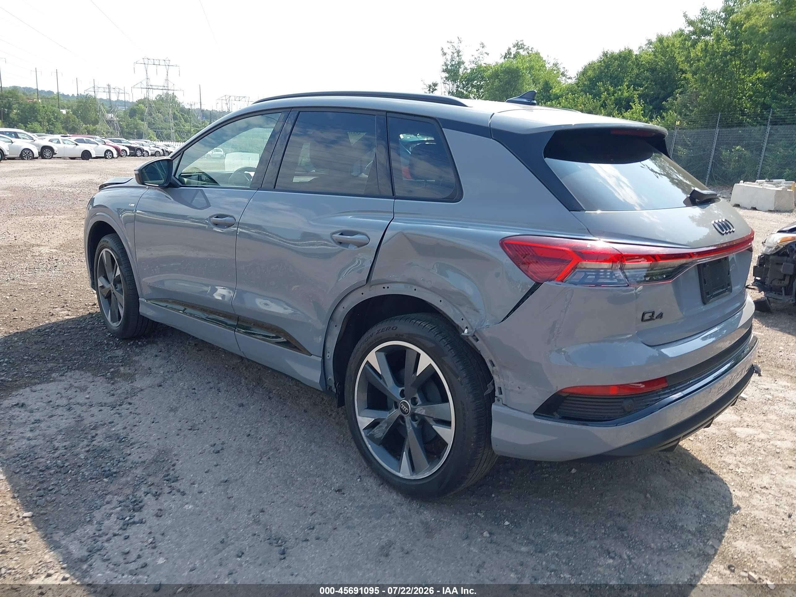 2024 Audi Q4 e-tron VIN WA1K2BFZ4RP014194 IAAI salvage auction — Front End, Salvage (Pennsylvania), sold $11,300 on 2026-09-13 (photo 3)