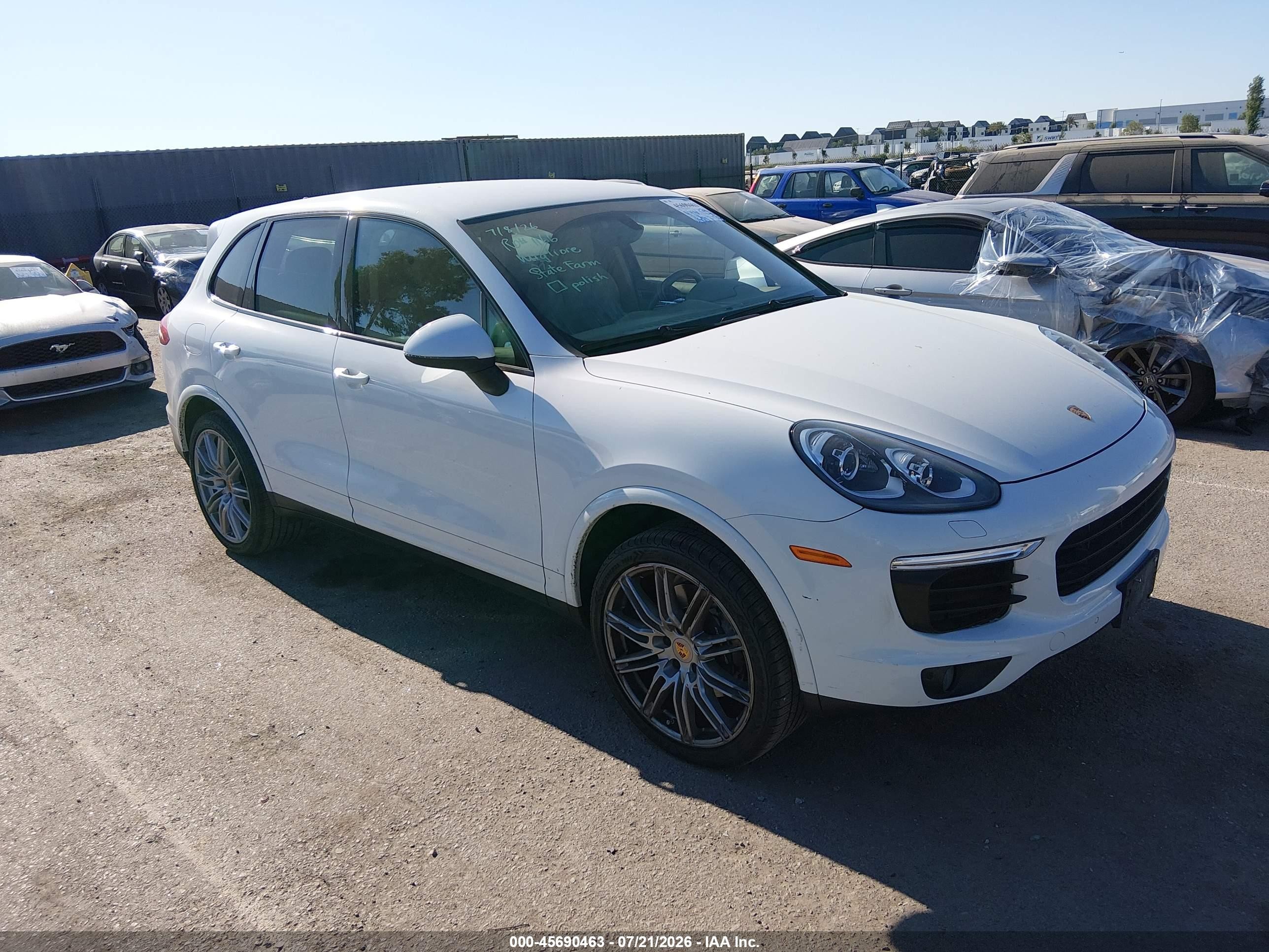 2017 Porsche Cayenne VIN WP1AA2A27HKA84264 IAAI salvage auction — Side, Salvage (California), sold $8,000 on 2026-09-06 (photo 1)