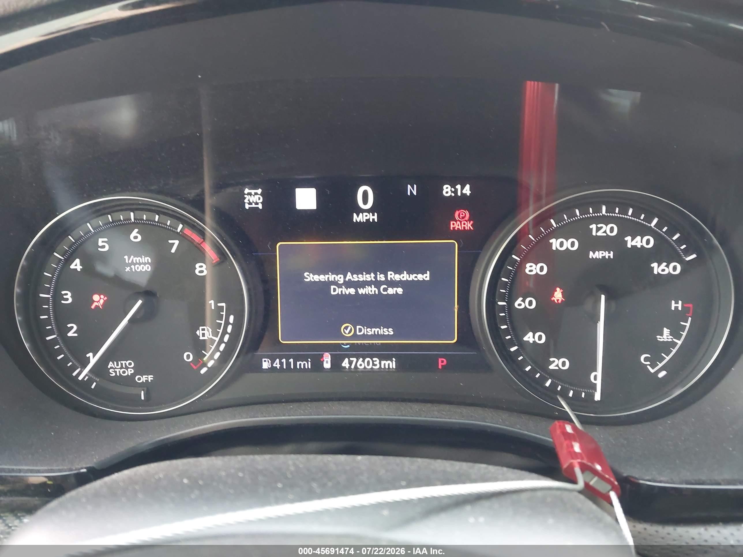 2024 Cadillac XT5 VIN 1GYKNGRS7RZ705694 IAAI salvage auction — Rear End, Salvage (Idaho), sold $9,300 on 2026-09-19 (photo 7)