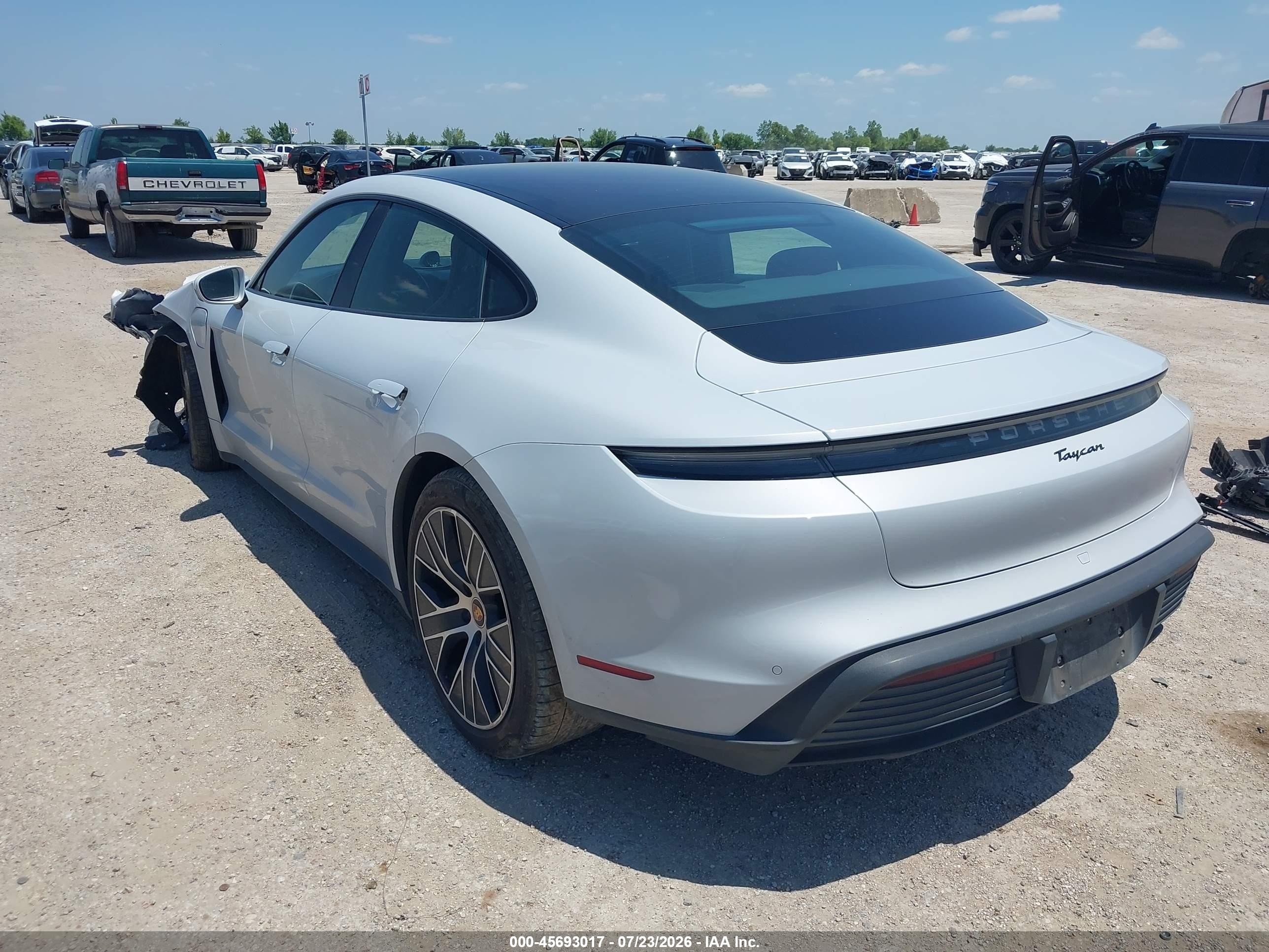 2022 Porsche Taycan VIN WP0AA2Y13NSA11065 IAAI salvage auction — Front End, Salvage (Texas), sold $20,600 on 2026-09-07 (photo 3)