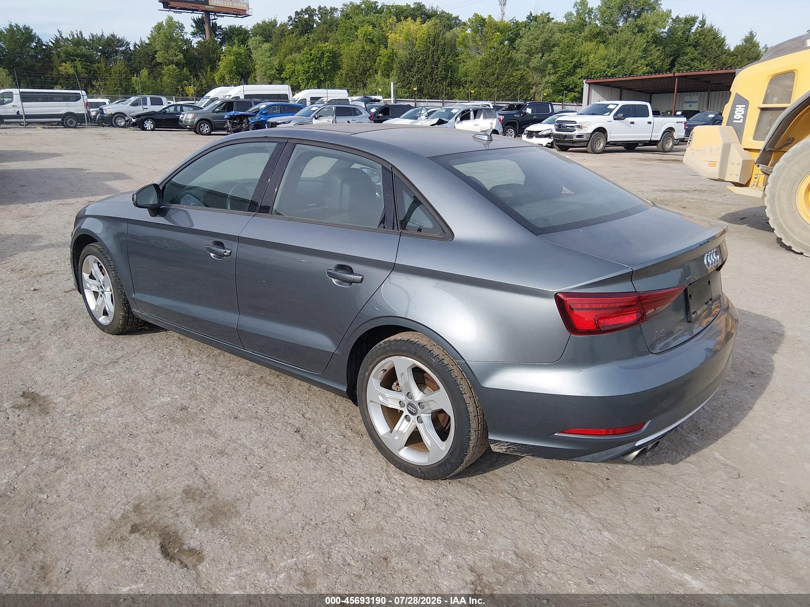 2017 Audi A3 VIN WAUAUGFF3H1023403 IAAI salvage auction — Theft, Clear (Oklahoma), sold $3,100 on 2026-09-29 (photo 3)