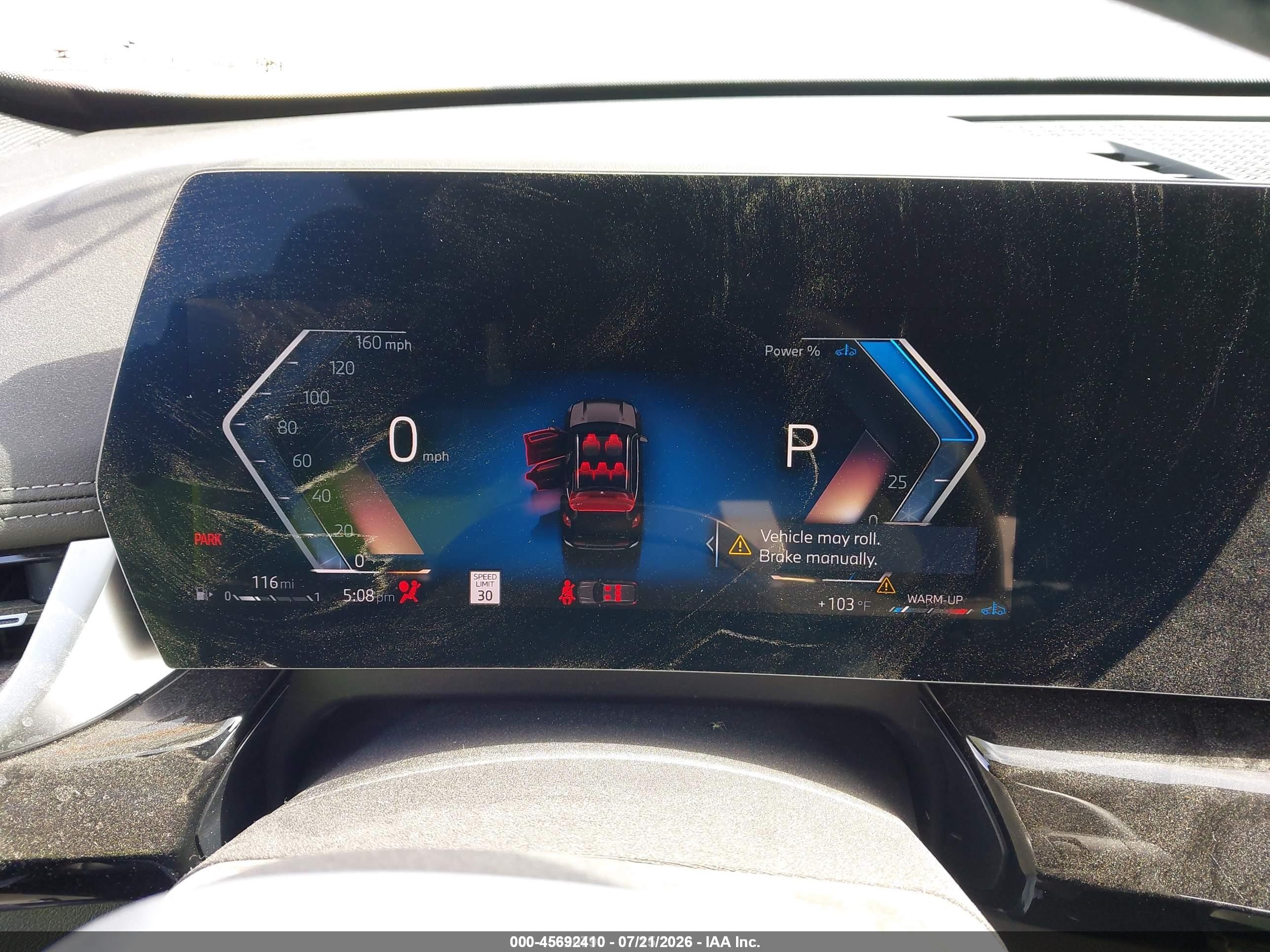 2026 BMW X1 VIN WBX73EF02T5400663 IAAI salvage auction — Side, Original (Texas), sold $19,300 on 2026-09-29 (photo 7)