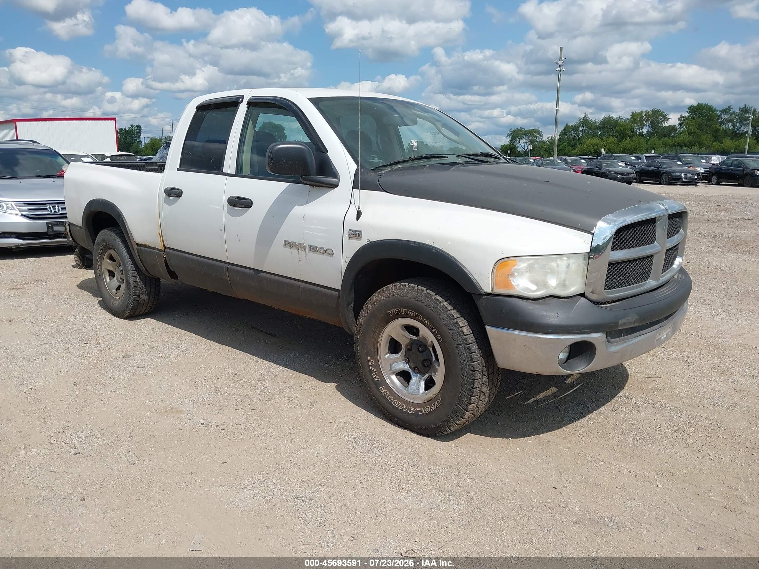 2005 Dodge Ram 1500 VIN 1D7HU18D15S313659 IAAI salvage auction — Normal Wear, Clear (Illinois), sold $450 on 2026-09-09 (photo 1)
