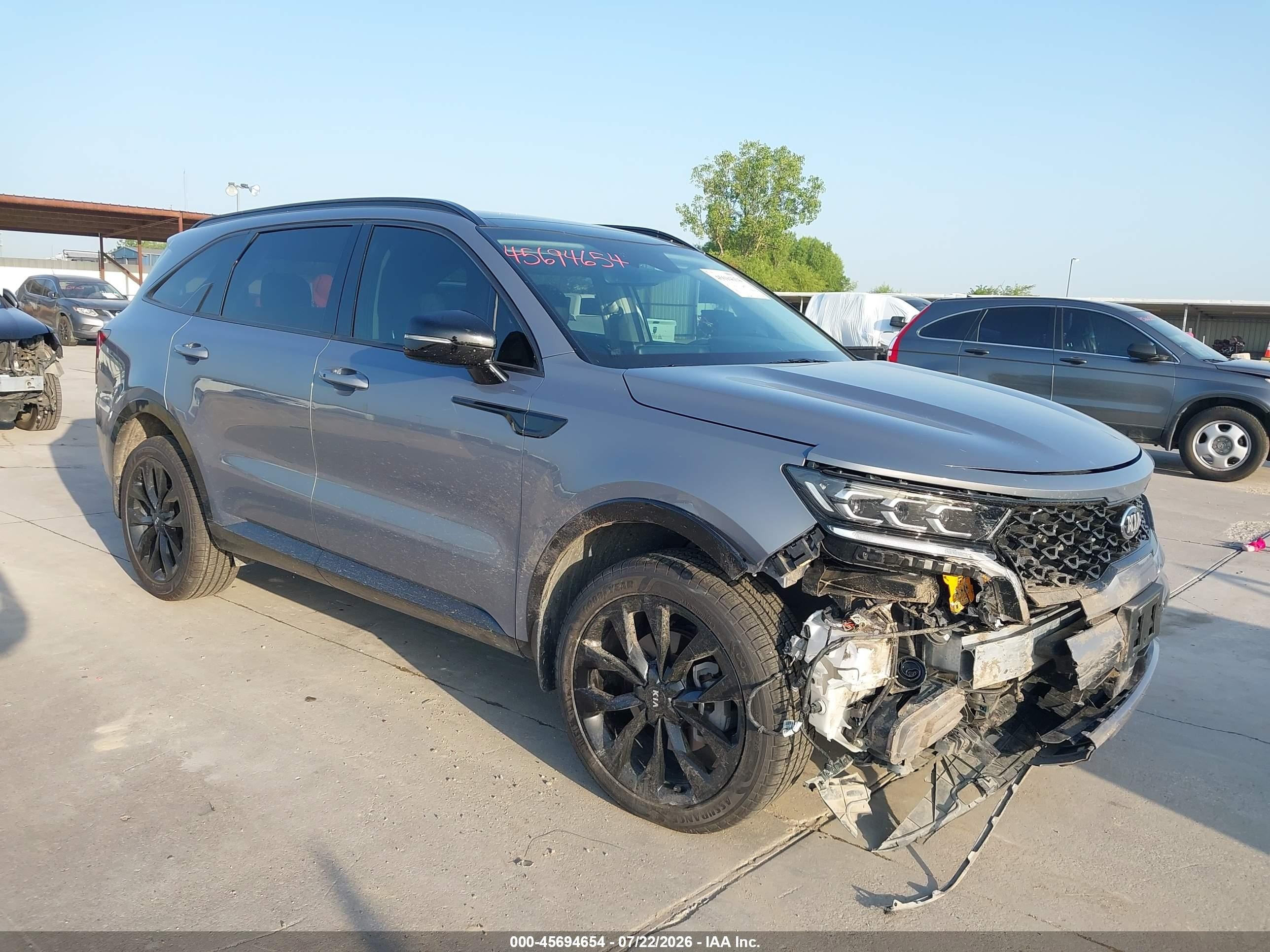 2021 Kia Sorento VIN 5XYRKDLF1MG045604 — IAAI salvage auction photo