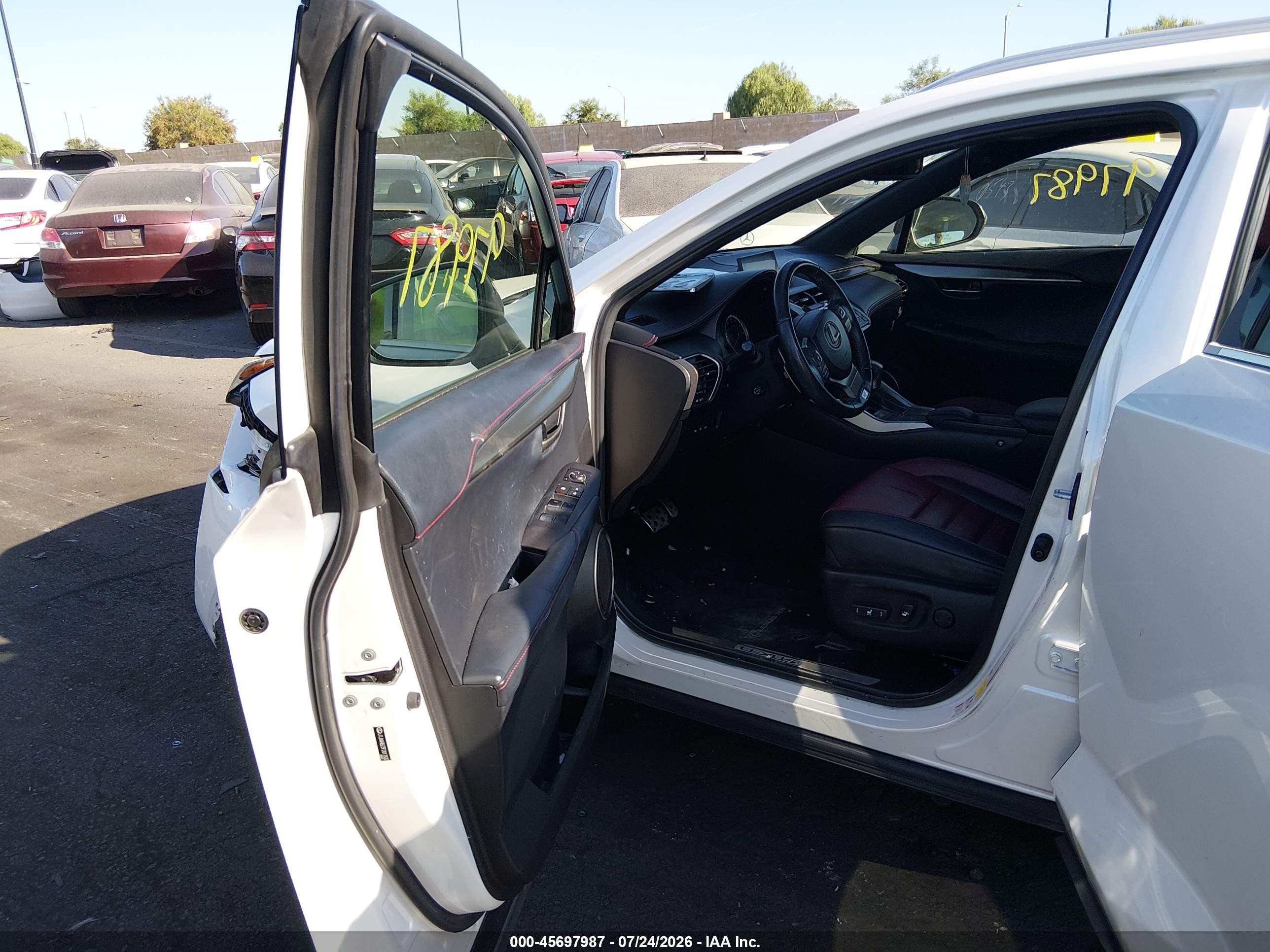 2015 Lexus NX 200t VIN JTJYARBZ3F2017837 IAAI salvage auction — Front End, Salvage Certificate (California), sold $7,000 on 2026-09-16 (photo 5)