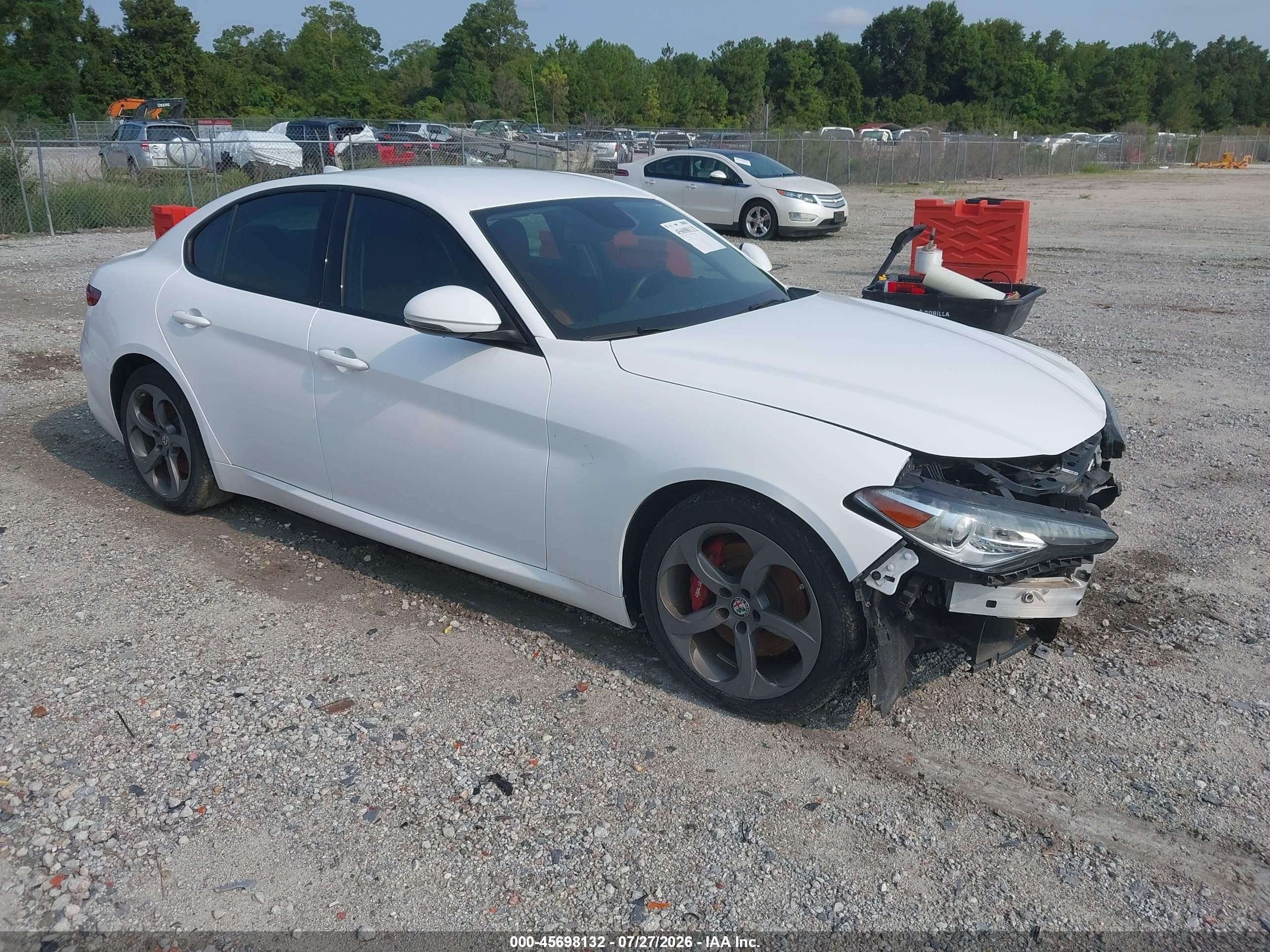 2018 Alfa romeo Giulia VIN ZARFAEBN0J7577039 IAAI salvage auction — Front End, Salvage (North Carolina), sold $2,225 on 2026-09-08 (photo 1)