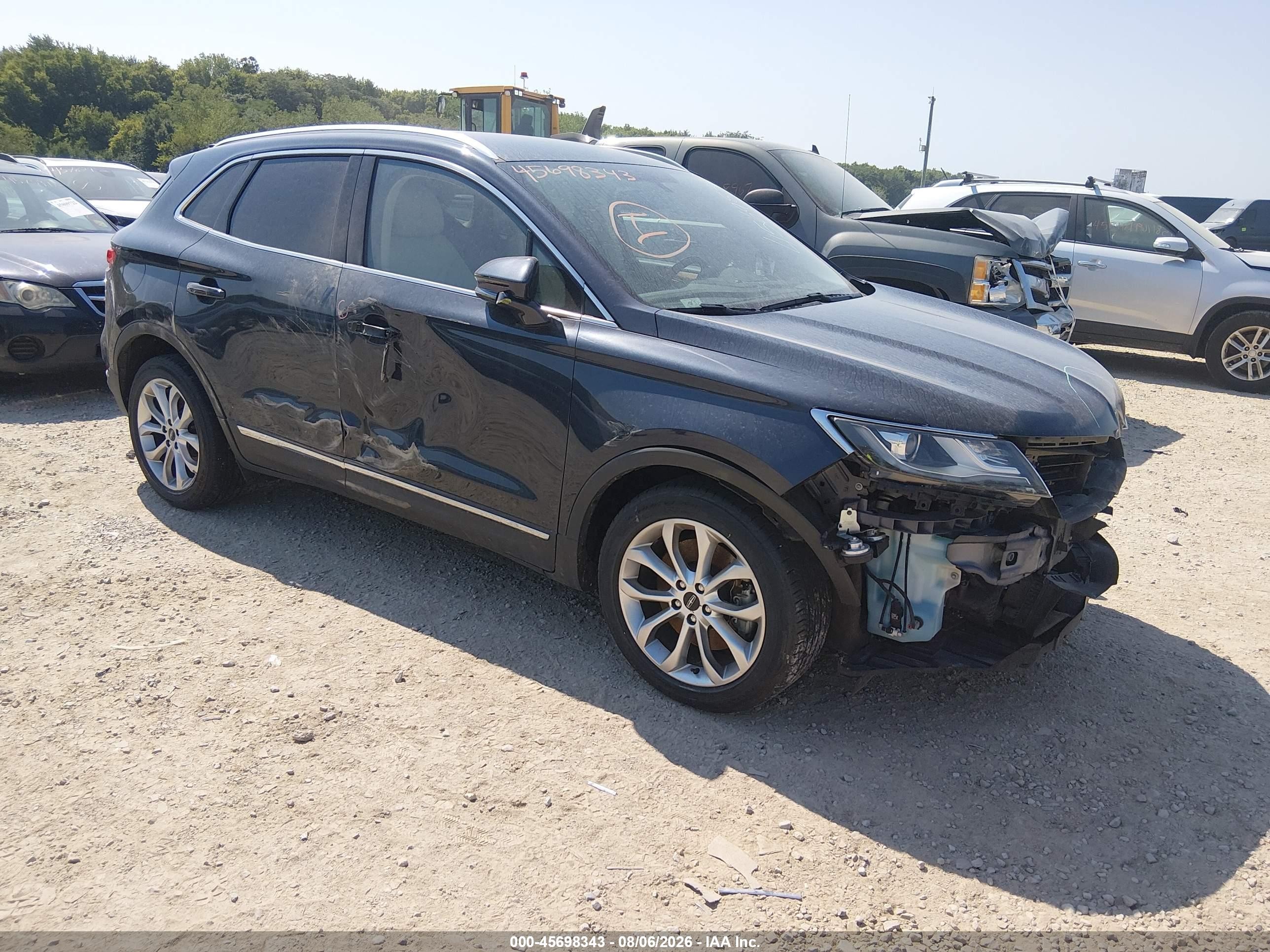 2015 Lincoln Mkc VIN 5LMCJ1A9XFUJ10755 IAAI salvage auction — Front End, Salvage (Ohio), sold $1,150 on 2026-09-09 (photo 1)