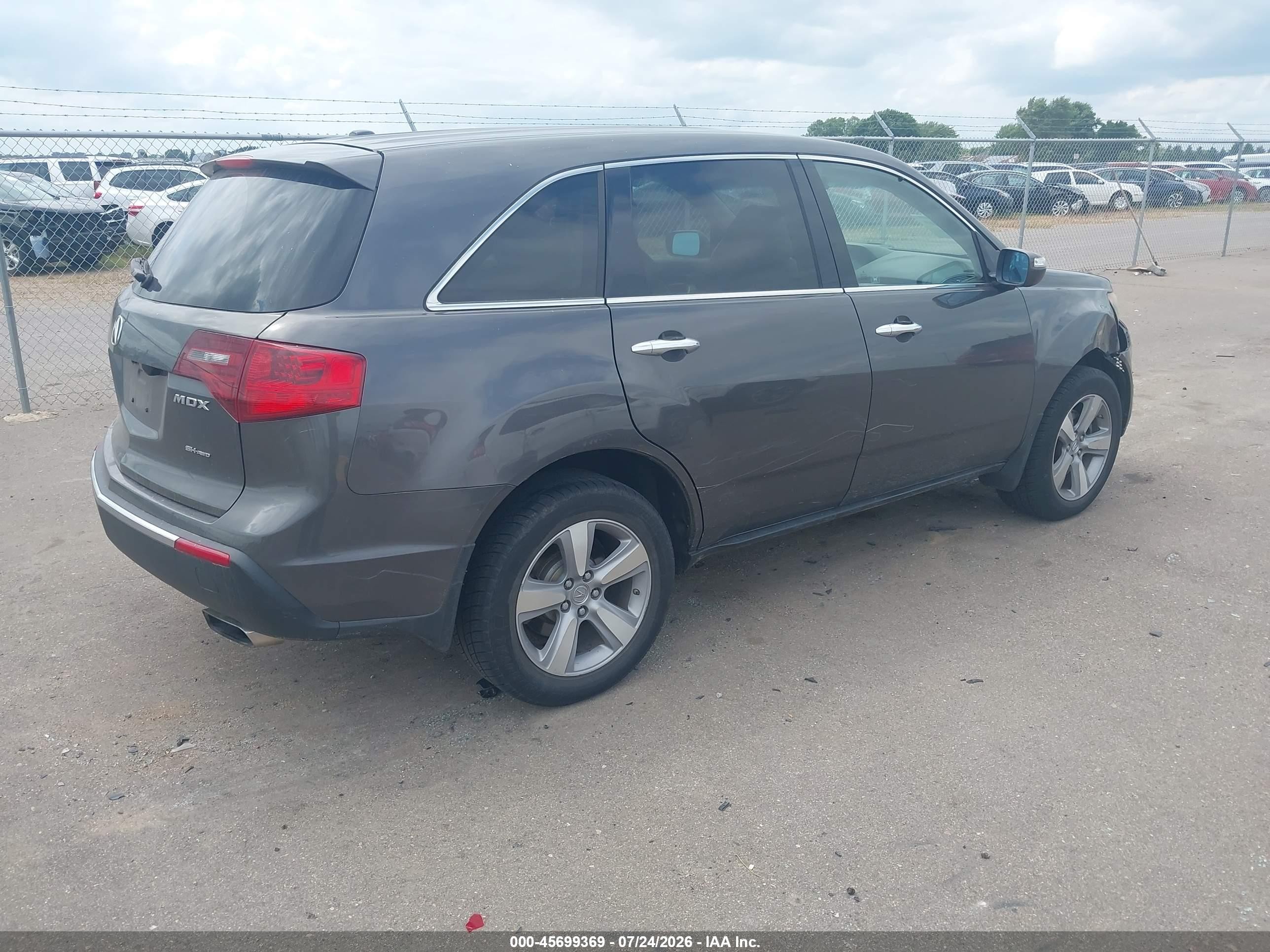2012 Acura MDX VIN 2HNYD2H43CH545873 IAAI salvage auction — Unknown, Prior Salvage (Minnesota), sold $1,000 on 2026-09-12 (photo 4)