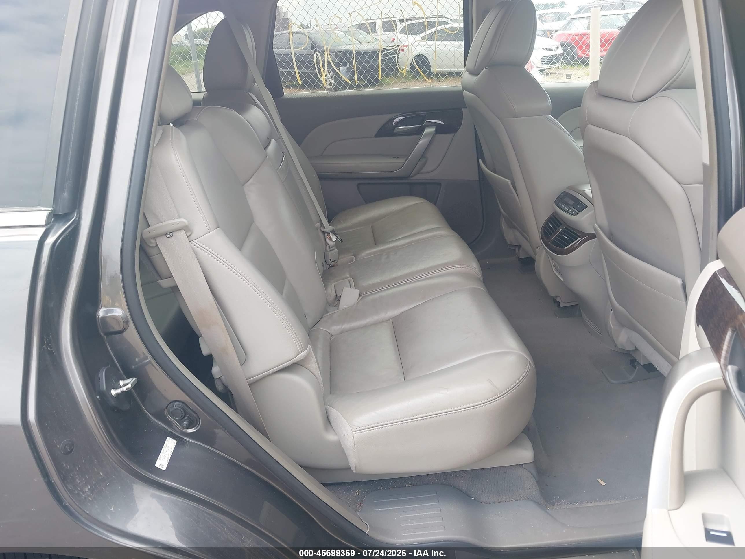 2012 Acura MDX VIN 2HNYD2H43CH545873 IAAI salvage auction — Unknown, Prior Salvage (Minnesota), sold $1,000 on 2026-09-12 (photo 8)