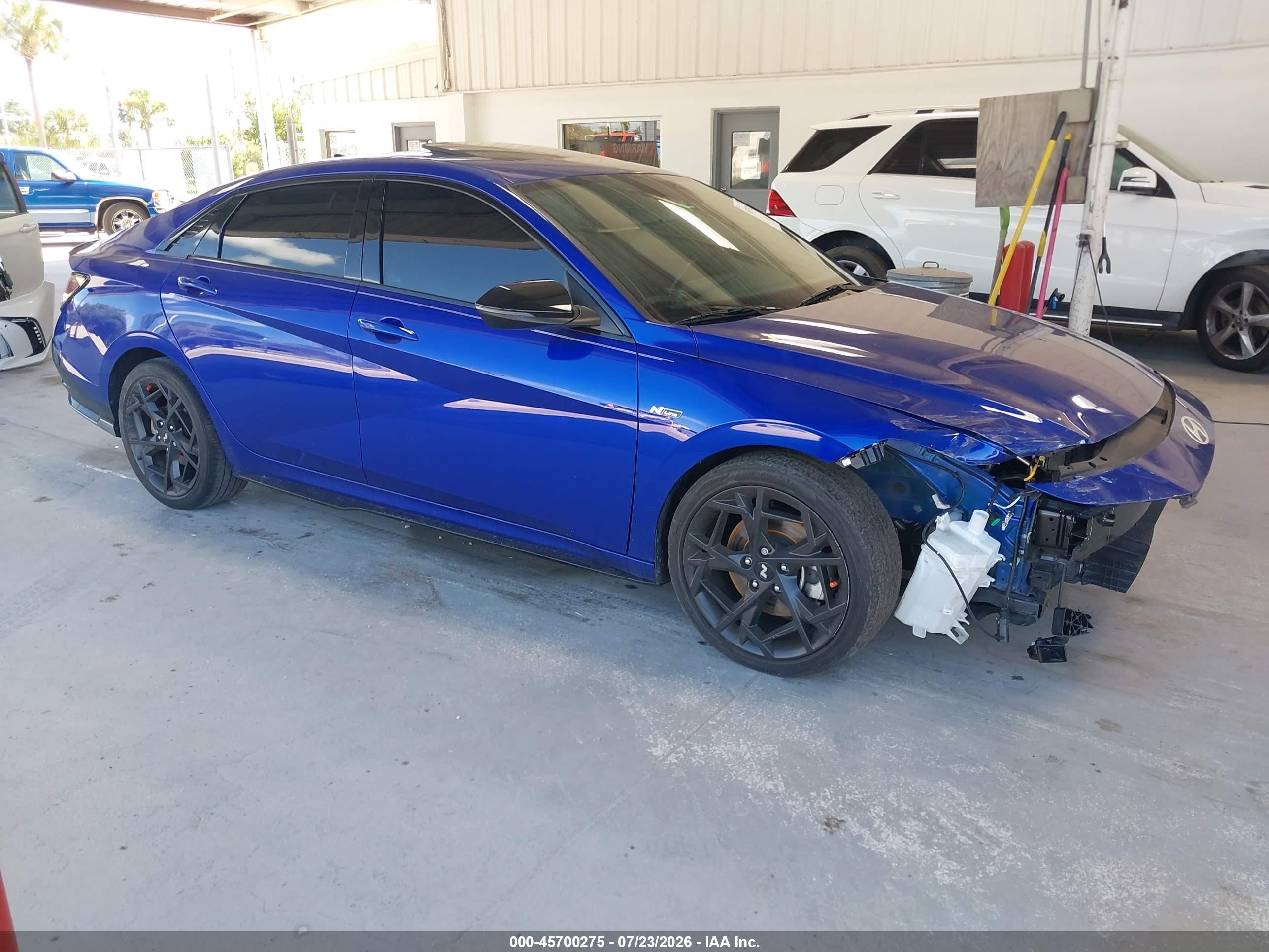 2024 Hyundai Elantra VIN KMHLR4DF4RU744906 IAAI salvage auction — Front End, Rebuildable (Florida), sold $5,325 on 2026-09-09 (photo 1)