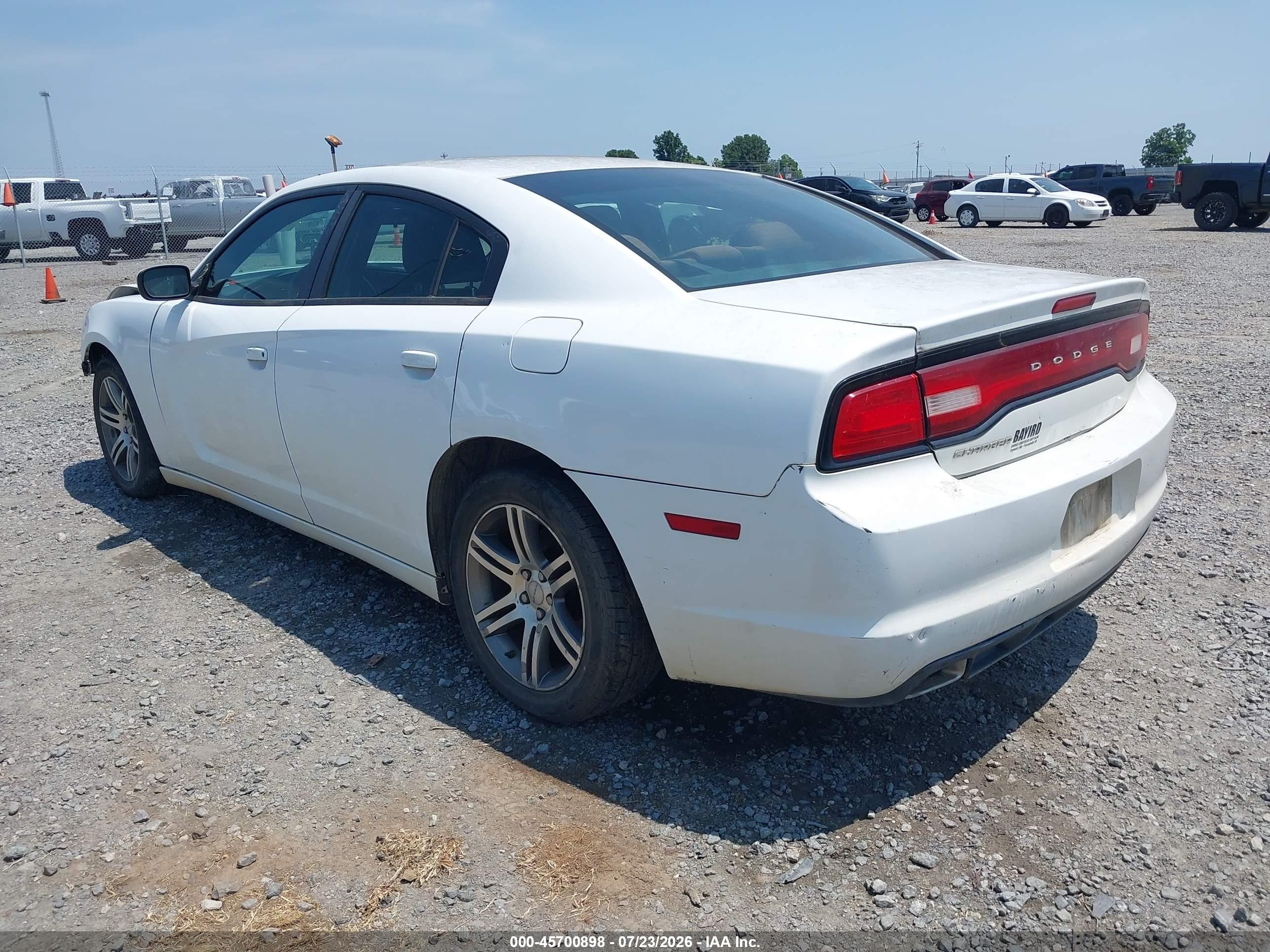 2013 Dodge Charger VIN 2C3CDXBG0DH638243 IAAI salvage auction — Front End, Clear (Arkansas), sold $825 on 2026-09-02 (photo 3)