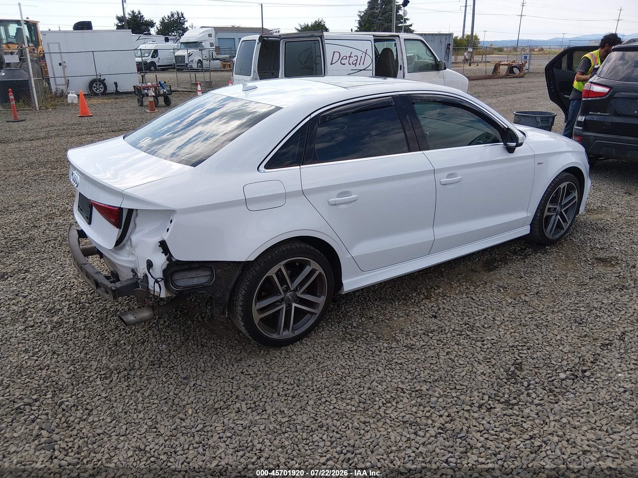 2018 Audi A3 VIN WAUJ8GFF6J1020859 IAAI salvage auction — Rear End, Salvage (Oregon), sold $6,100 on 2026-09-11 (photo 4)