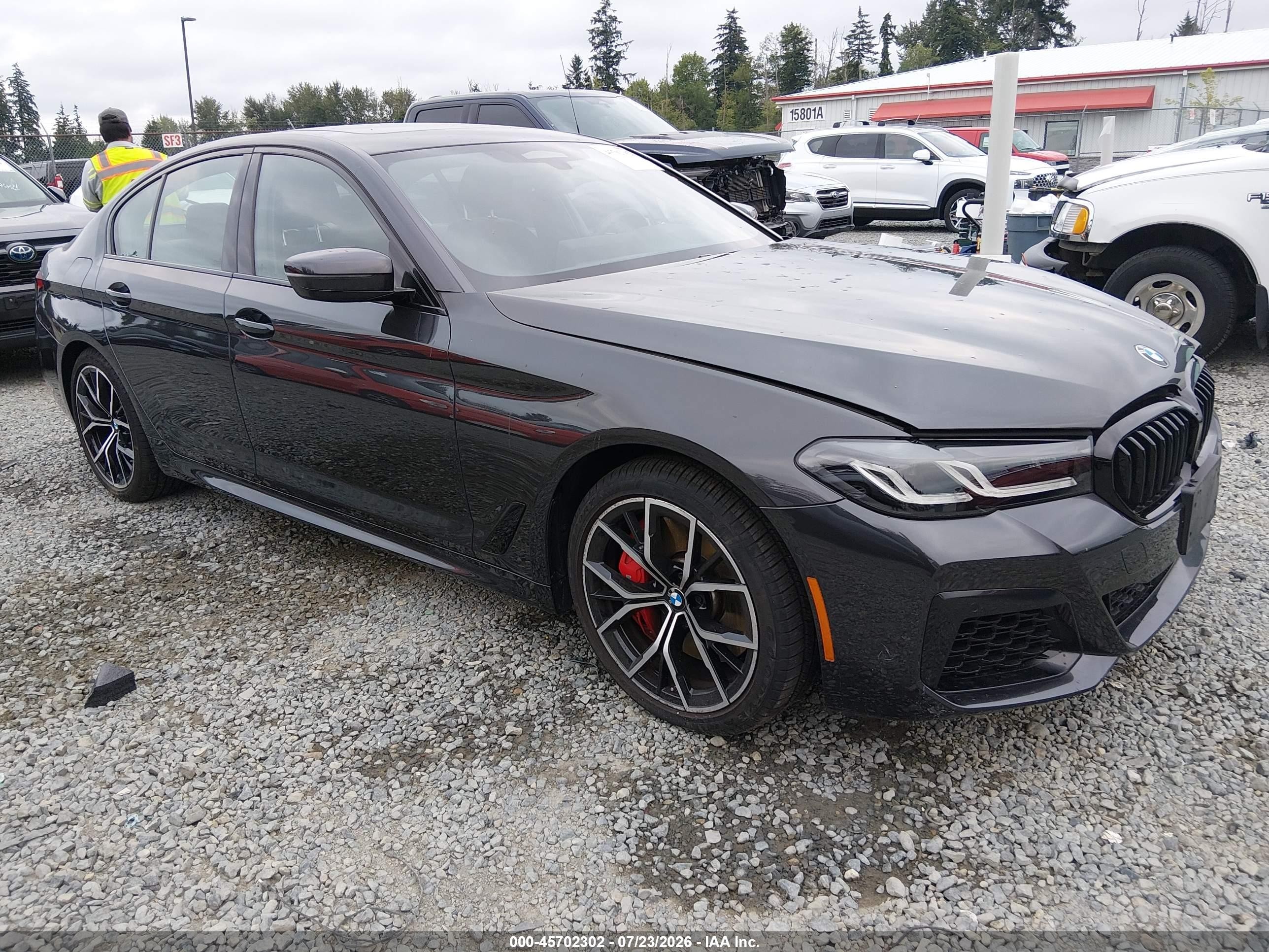2023 BMW 5 Series VIN WBA73BJ02PCN66845 IAAI salvage auction — Unknown, Bill Of Sale (Washington), sold $30,500 on 2026-08-13 (photo 1)