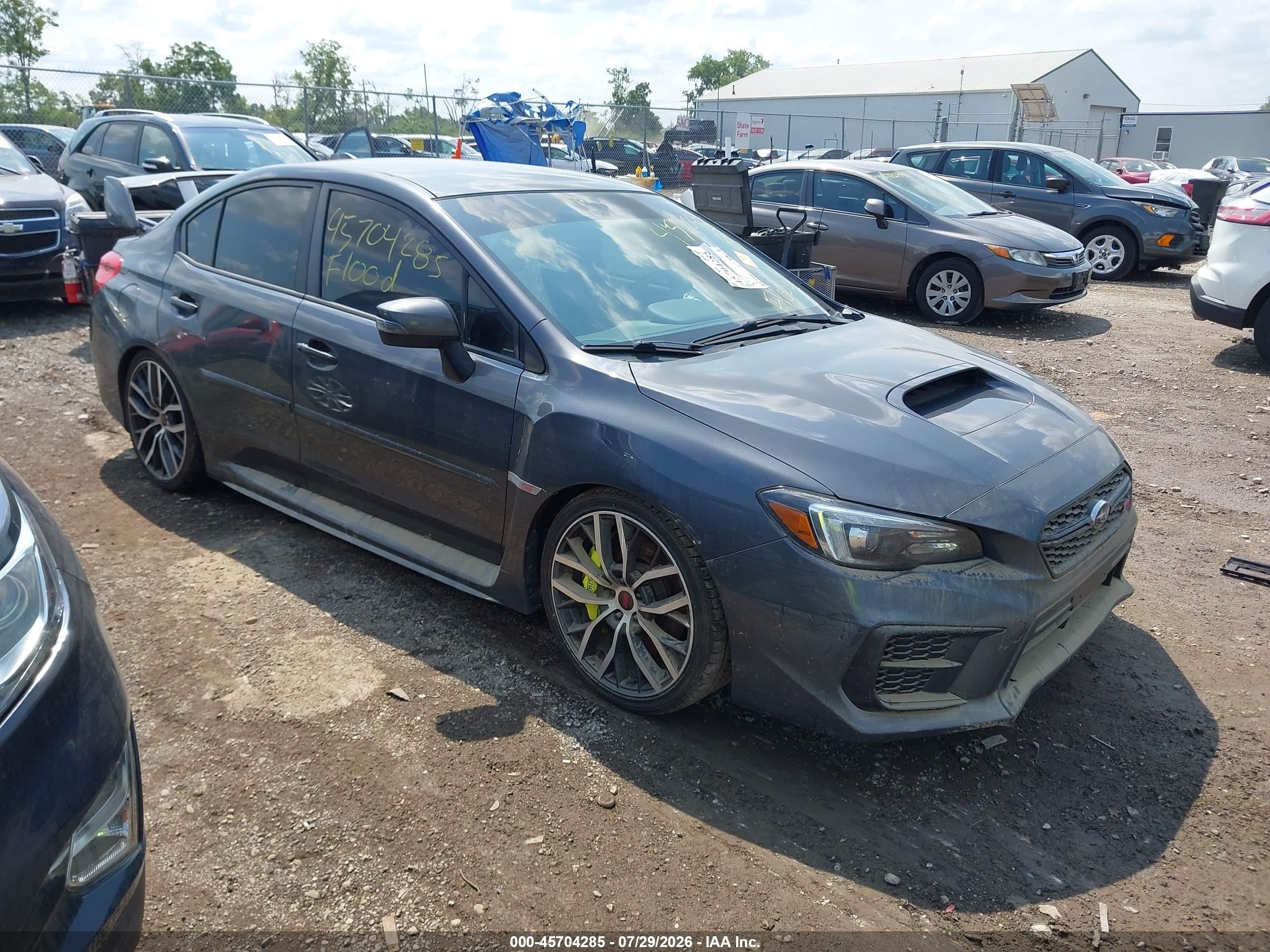 2021 Subaru WRX VIN JF1VA2S62M9807837 IAAI salvage auction — Water/Flood, Salvage (Ohio), sold $7,500 on 2026-10-08 (photo 1)