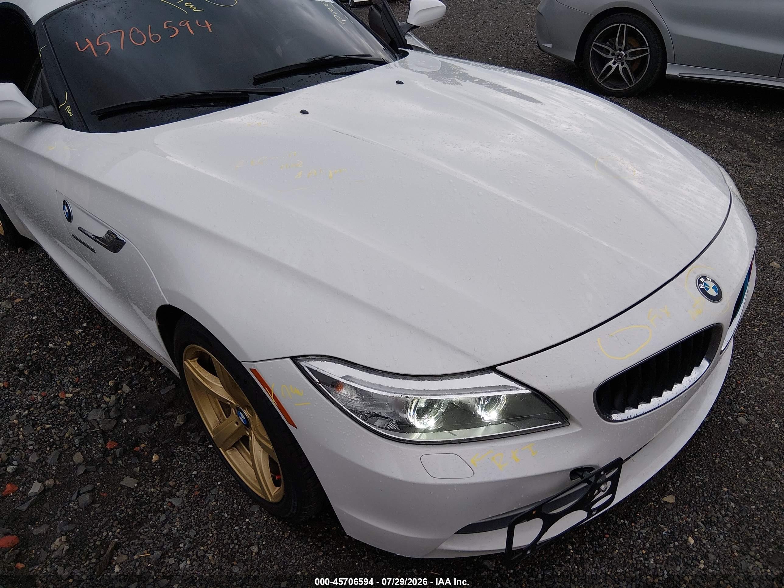2016 BMW Z4 VIN WBALL5C50G5A20304 IAAI salvage auction — Storm Damage, Salvage (New Jersey), sold $3,550 on 2026-09-03 (photo 6)