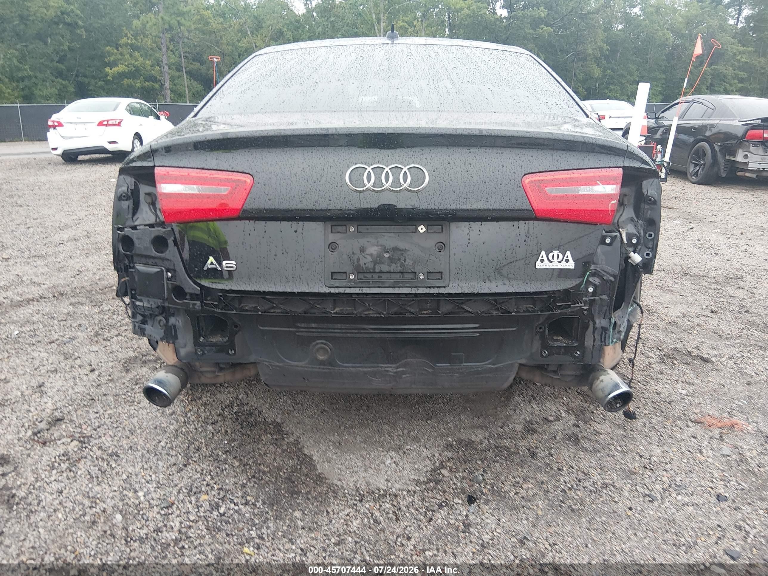 2014 Audi A6 VIN WAUGFAFC8EN044615 IAAI salvage auction — Rear End, Salvage (South Carolina), sold $900 on 2026-09-09 (photo 6)
