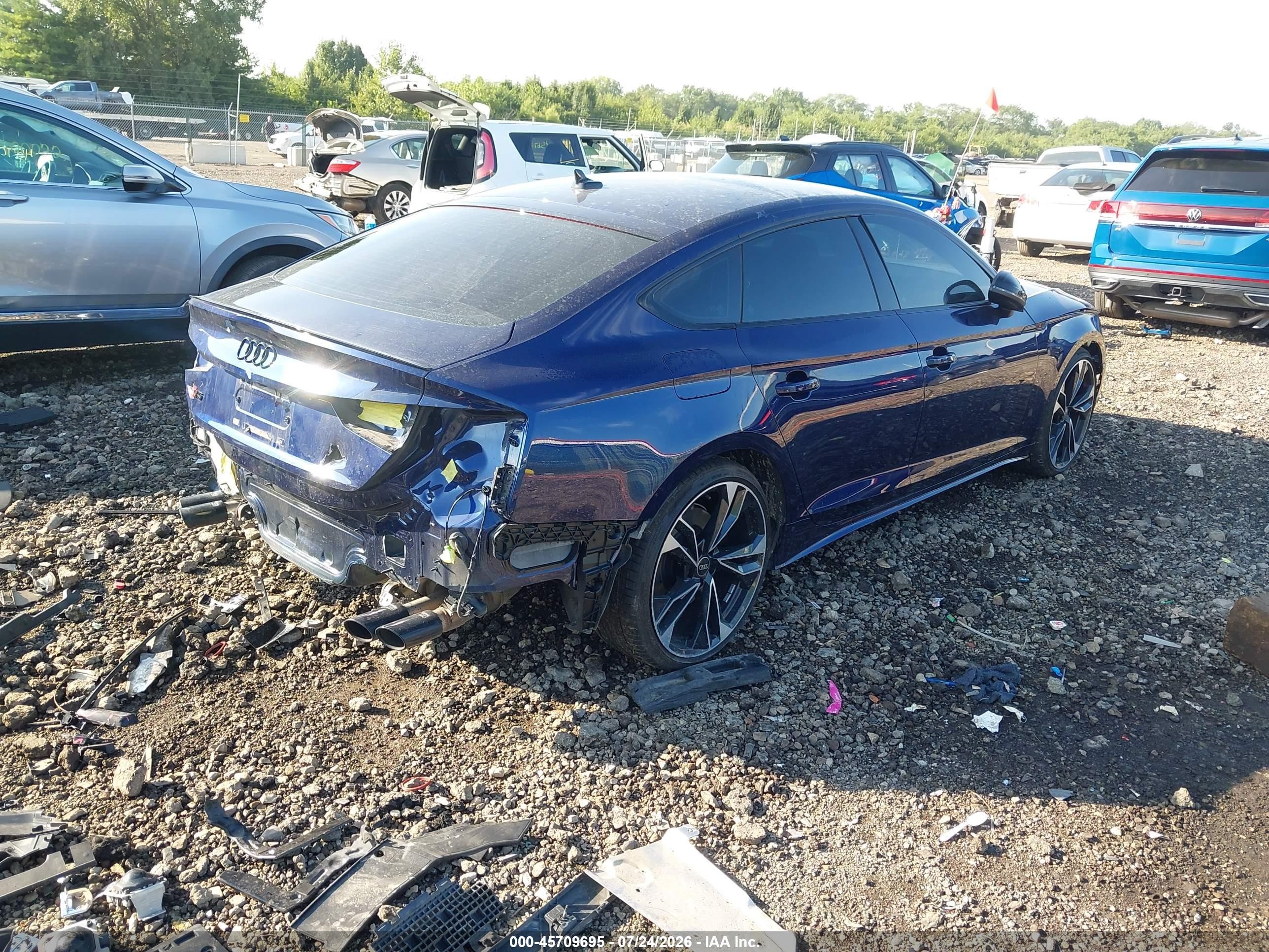 2025 Audi S5 VIN WAUC4CF5XSA014794 IAAI salvage auction — Rear End, Salvage (Ohio), sold $17,625 on 2026-09-02 (photo 4)