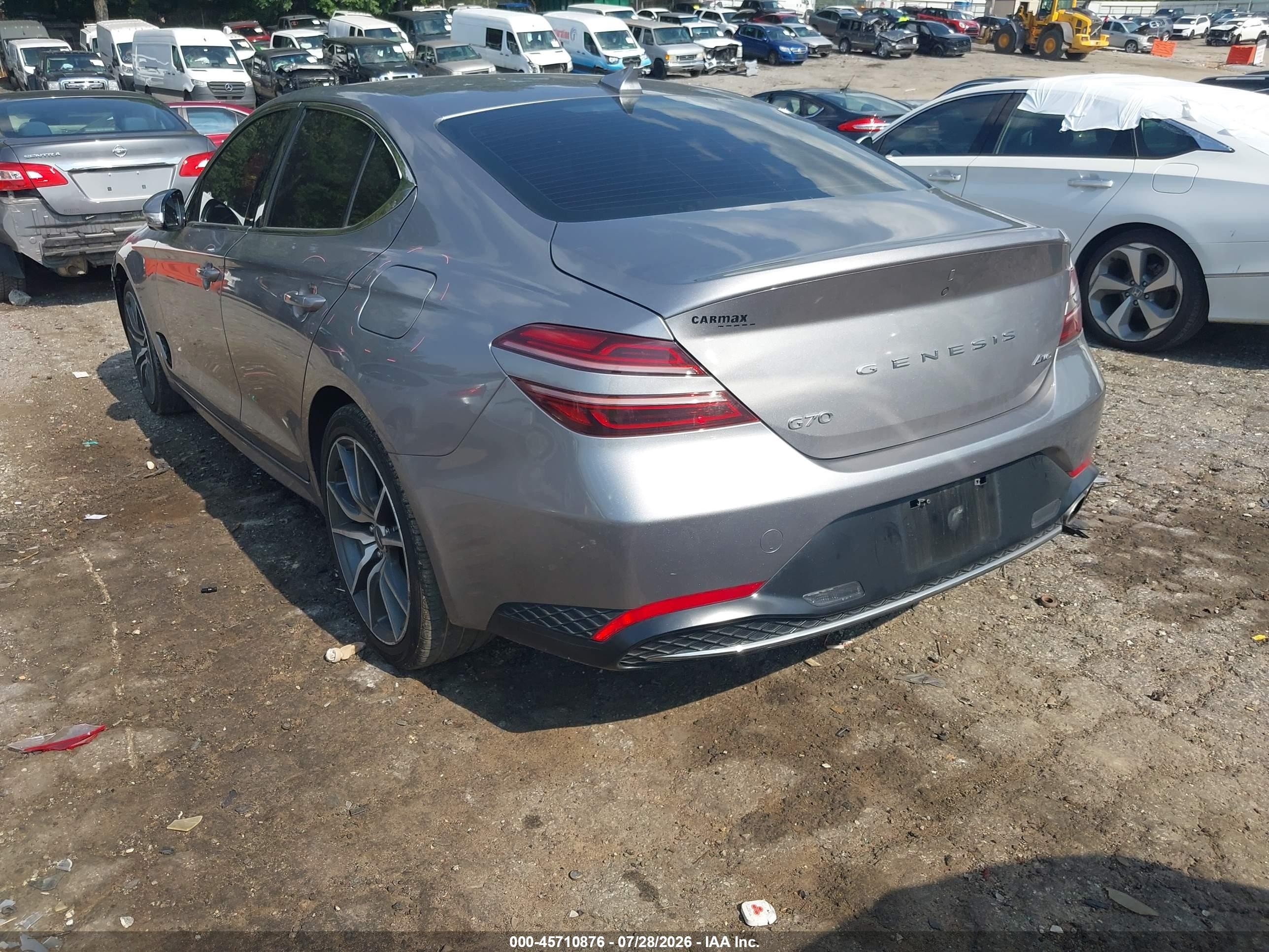 2023 Genesis G70 VIN KMTG34TA3PU131509 IAAI salvage auction — Front End, Salvage (Georgia), sold $6,700 on 2026-09-23 (photo 3)