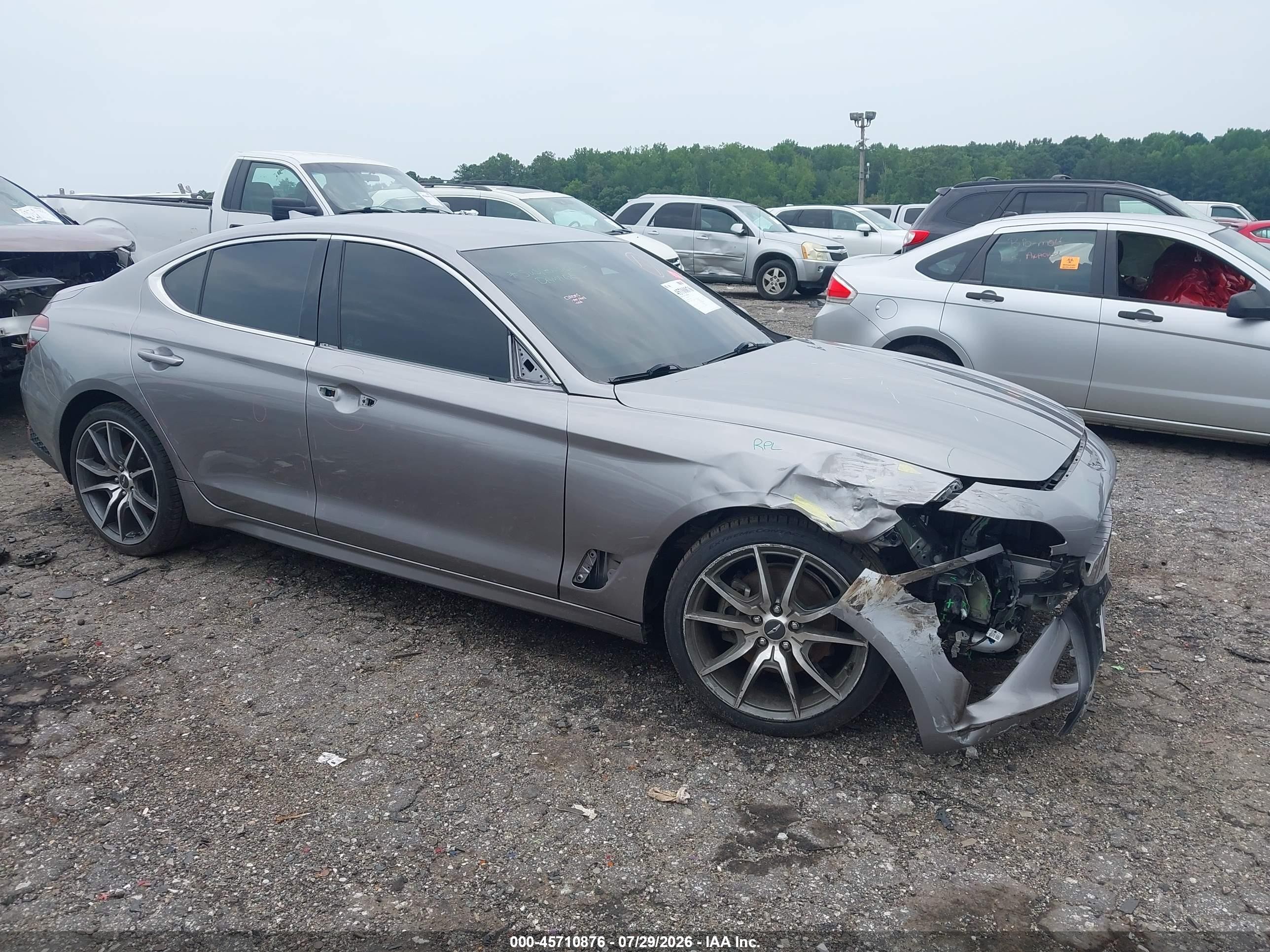 2023 Genesis G70 VIN KMTG34TA3PU131509 IAAI salvage auction — Front End, Salvage (Georgia), sold $6,700 on 2026-09-23 (photo 1)