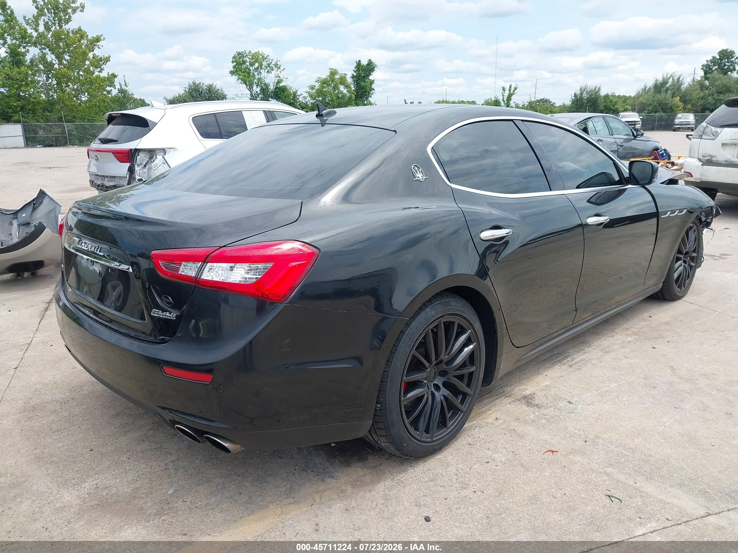 2015 Maserati Ghibli VIN ZAM57RTAXF1143403 IAAI salvage auction — Front End, Salvage (Missouri), sold $1,100 on 2026-09-10 (photo 4)
