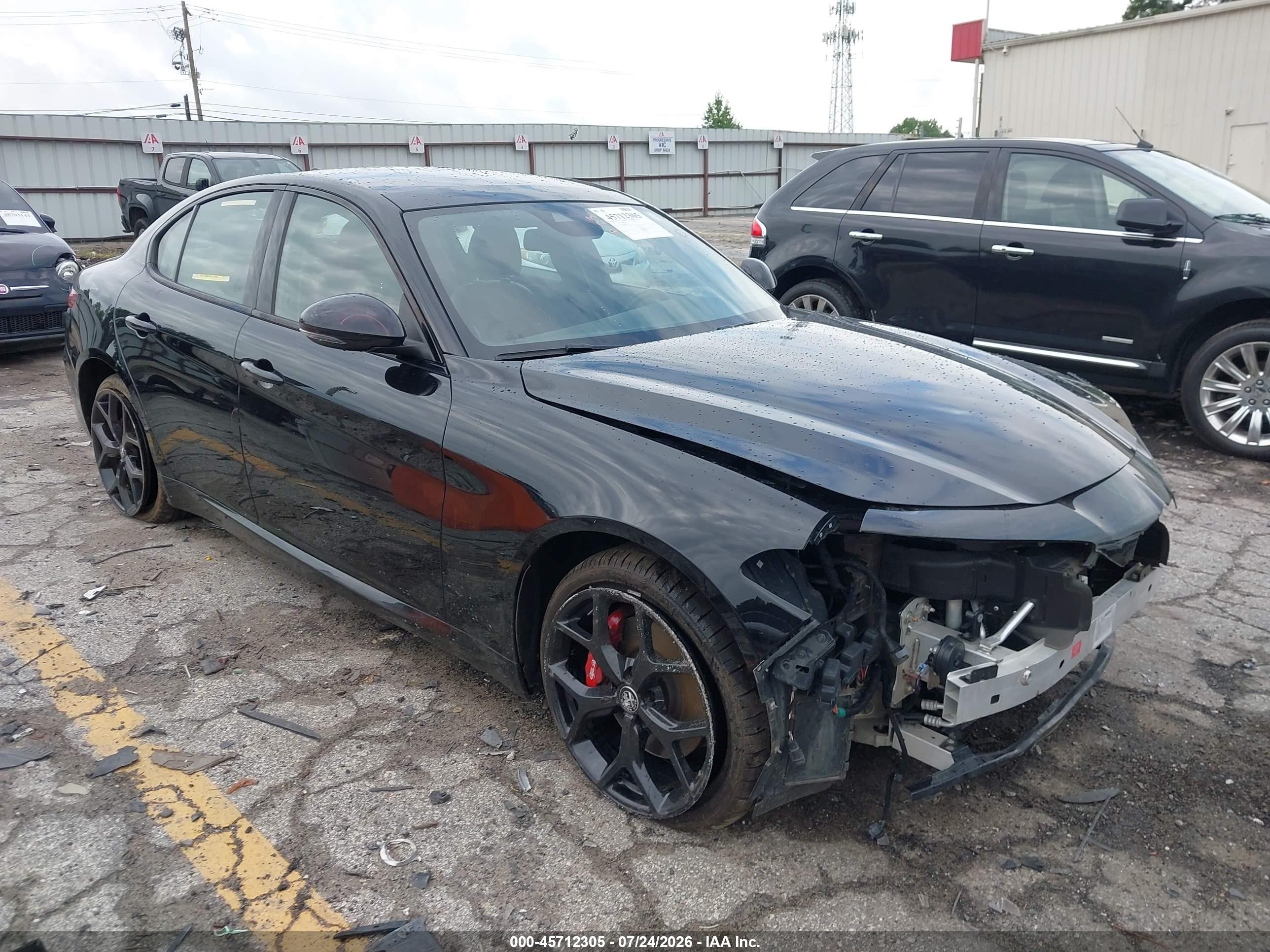 2021 Alfa Romeo Giulia VIN ZARFANBN1M7648494 IAAI salvage auction — Front End, Salvage (Georgia), sold $6,500 on 2026-09-11 (photo 1)