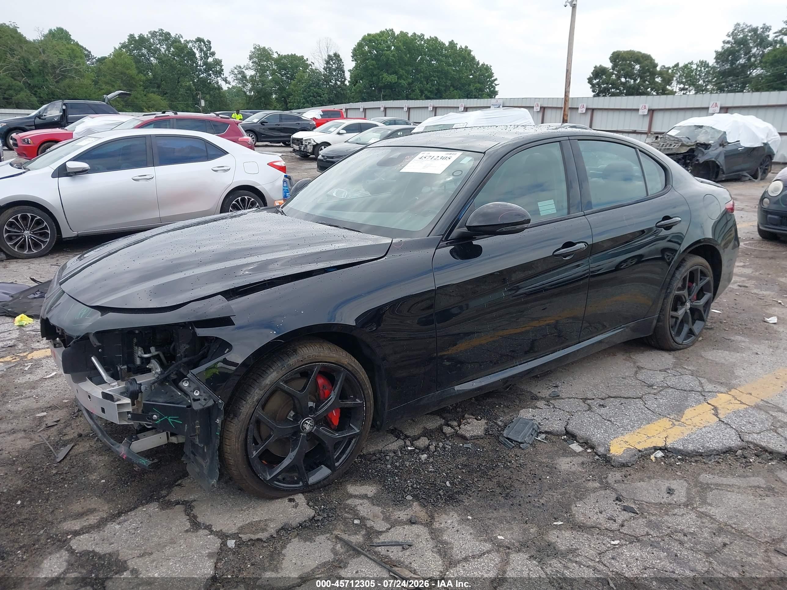 2021 Alfa Romeo Giulia VIN ZARFANBN1M7648494 IAAI salvage auction — Front End, Salvage (Georgia), sold $6,500 on 2026-09-11 (photo 2)