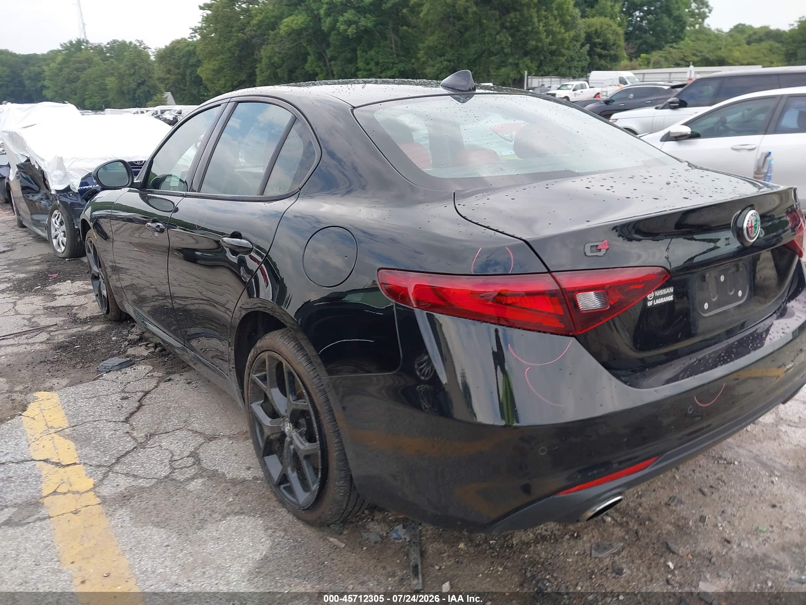 2021 Alfa Romeo Giulia VIN ZARFANBN1M7648494 IAAI salvage auction — Front End, Salvage (Georgia), sold $6,500 on 2026-09-11 (photo 3)